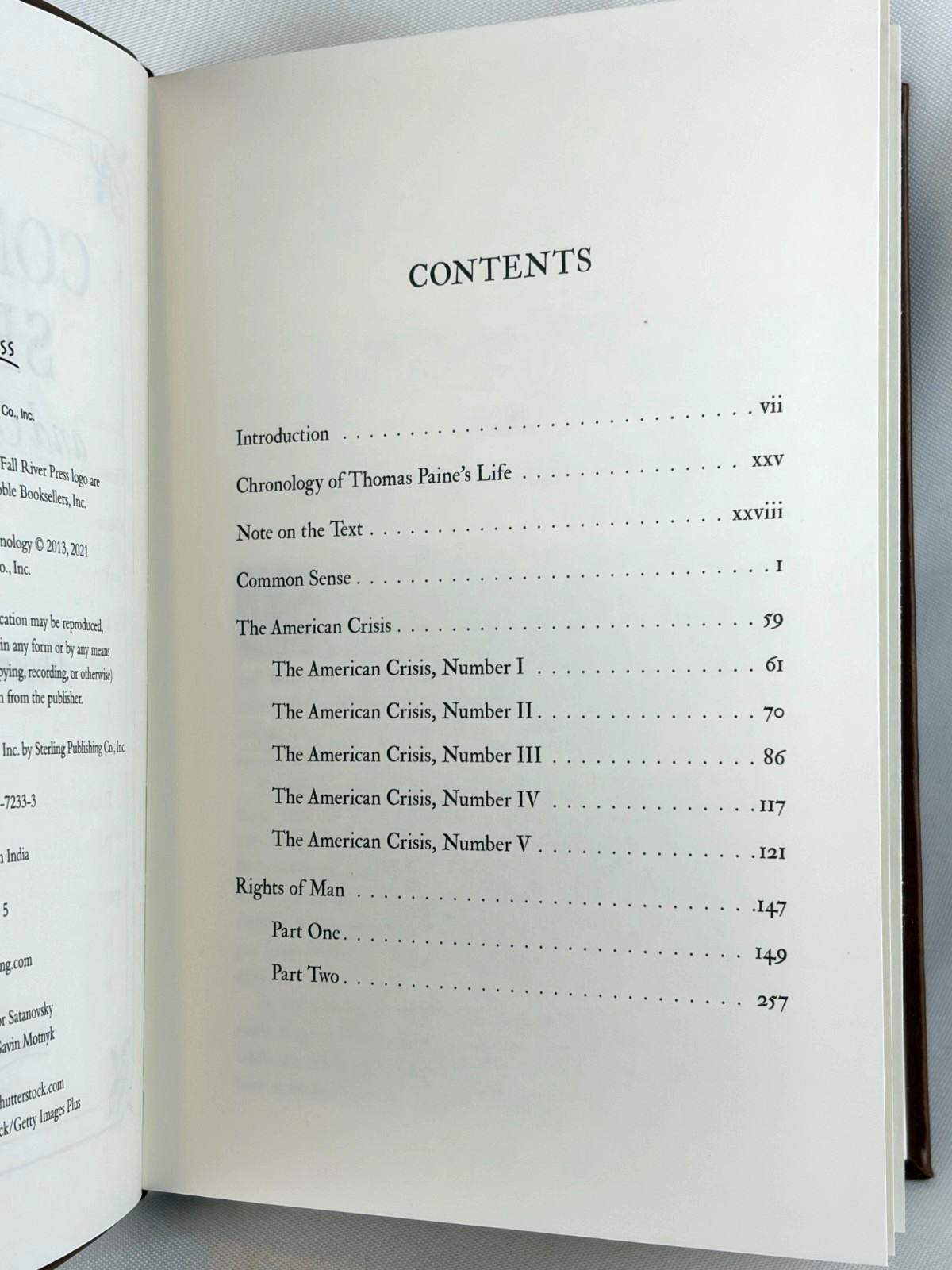 COMMON SENSE AND OTHER WORKS Thomas Paine Faux Leather Flexibound Classic *New*