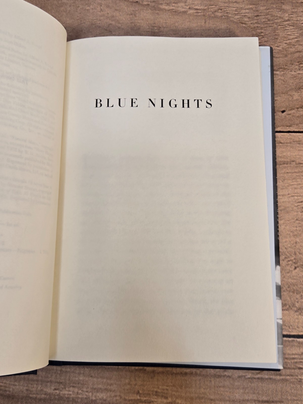 BLUE NIGHTS by Joan Didion 2011 Knopf FIRST EDITION hardcover GRIEF MEMOIR