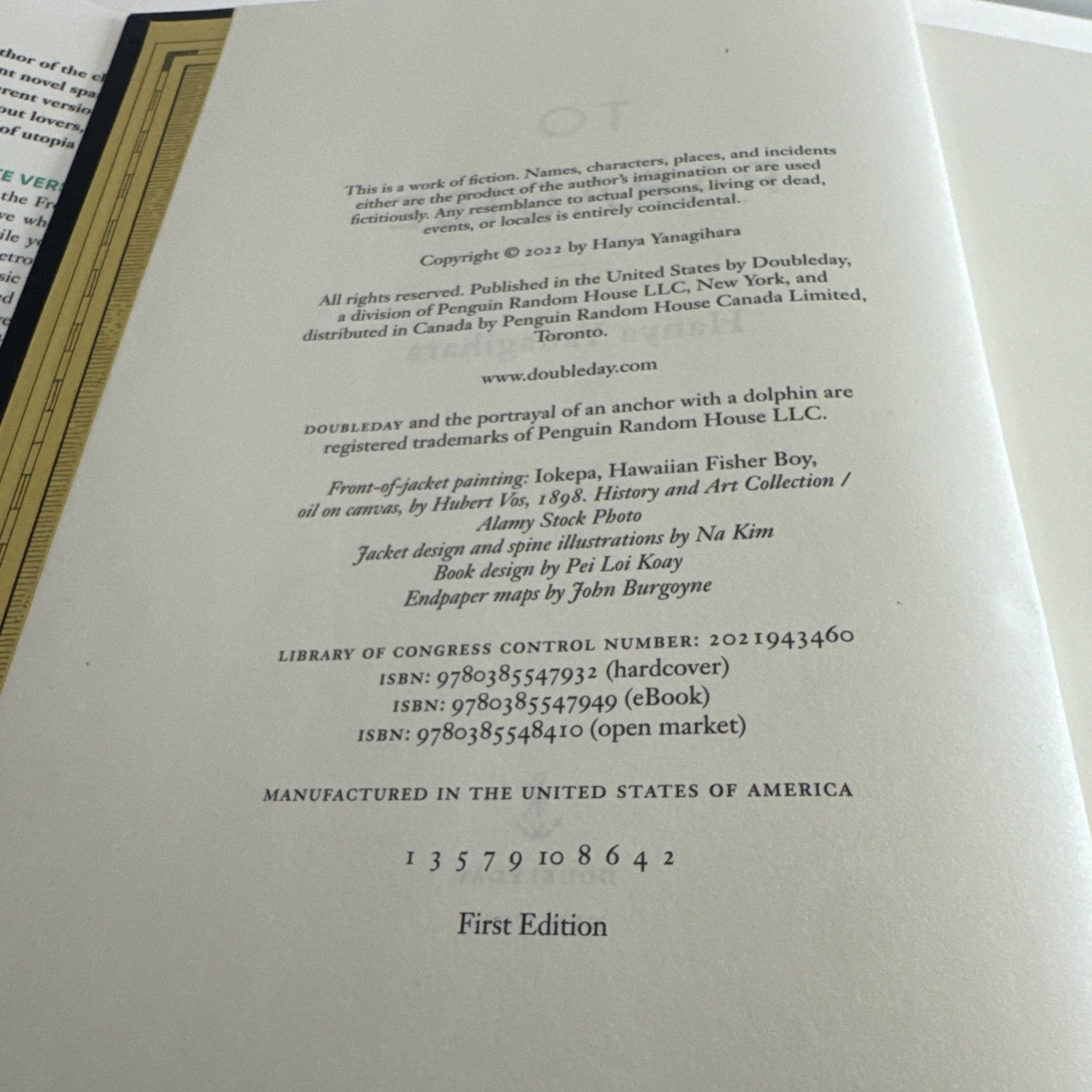 To Paradise Hanya Yanagihara Author Of A Little Life Hardcover First Edition