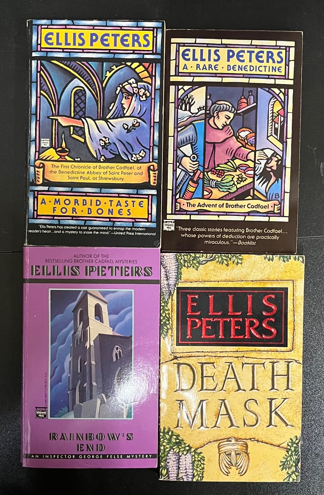 Ellis Peters lot of 12 MMPB includes Monk’s Hood, The Potter’s Field, Death Mask