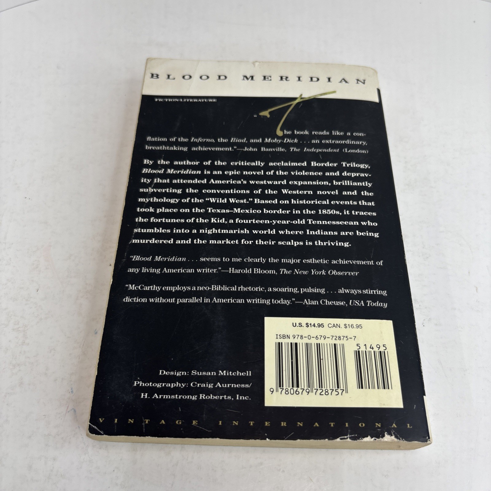 Blood Meridian – Cormac McCarthy 1992 1st Edition, Vintage- Good