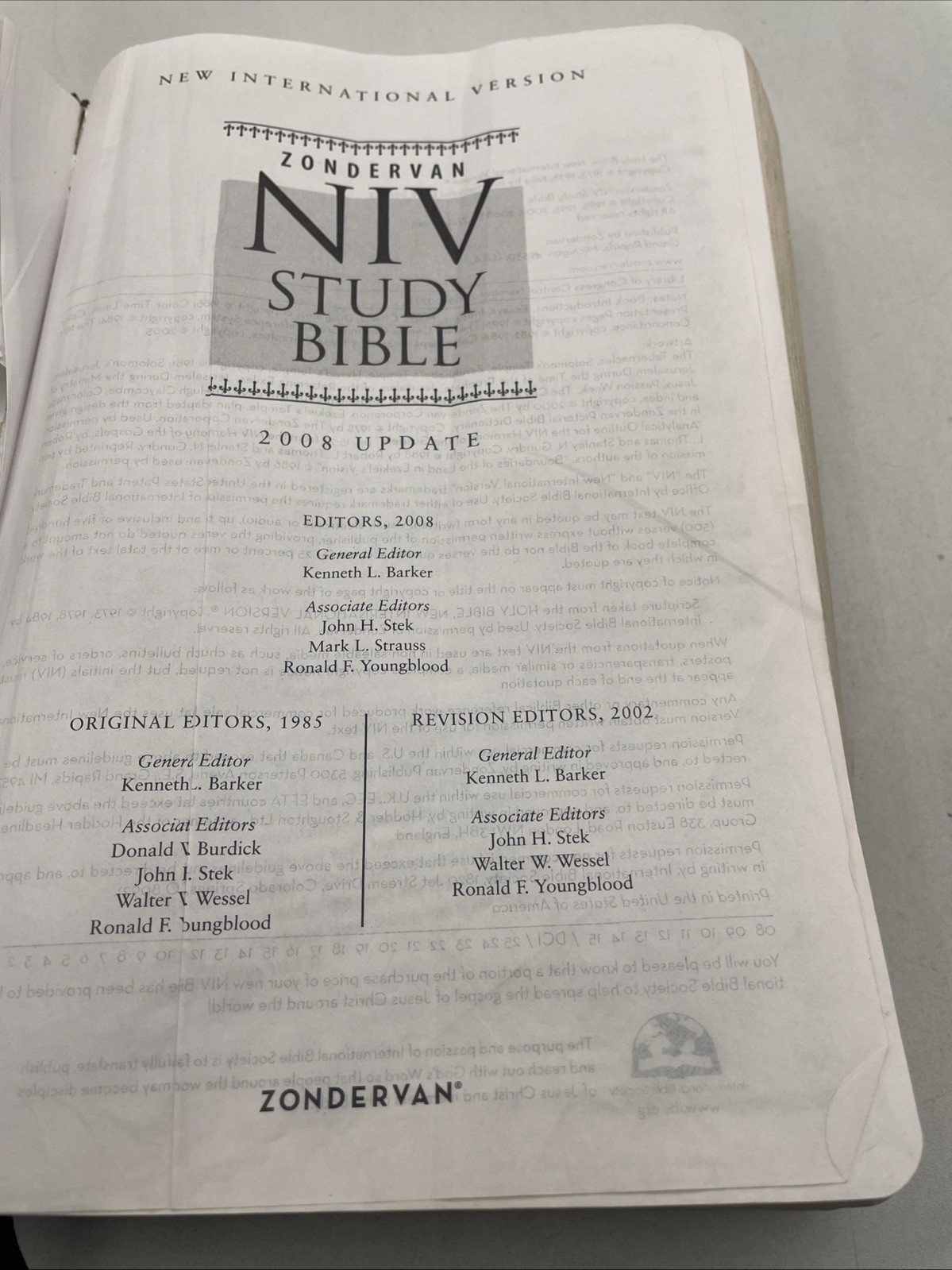 NIV Study Bible by Zondervan Staff (2008, Bonded Leather)