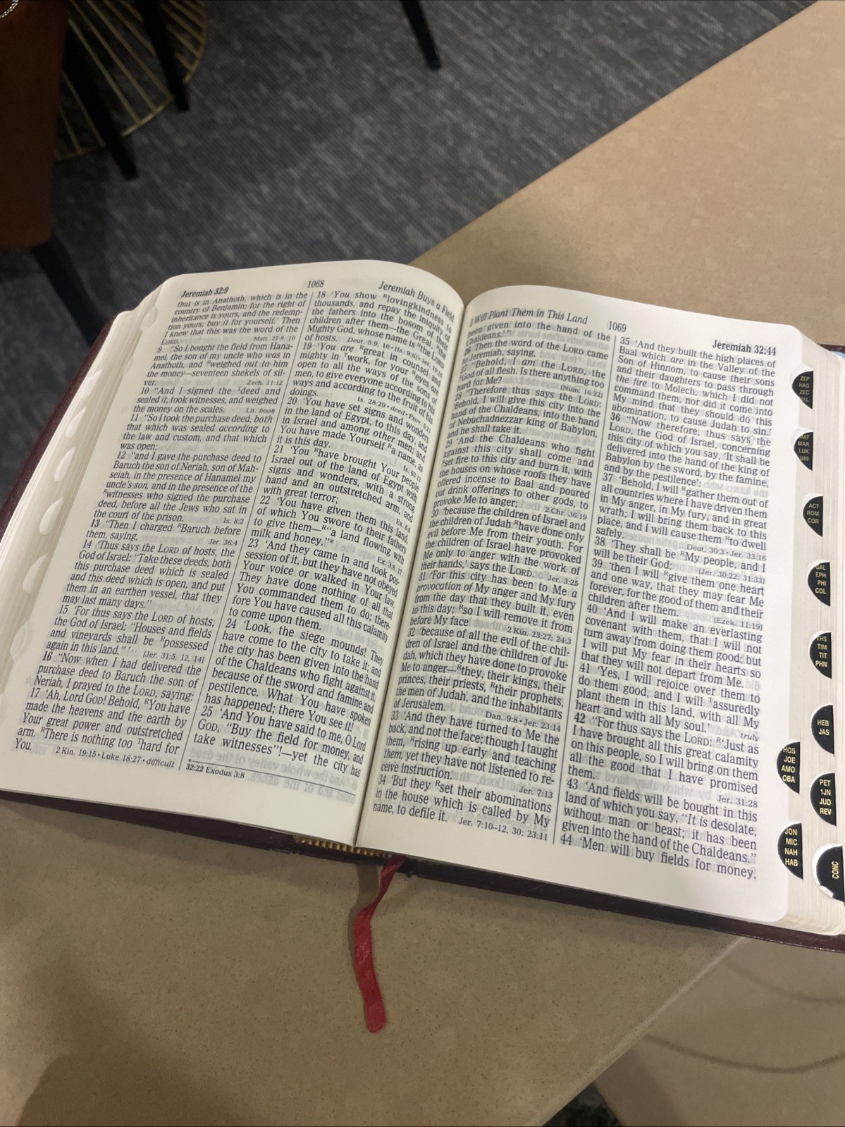Holy Bible NKJV Giant Print Concordance Red Letter 1992 Thomas Nelson Leather