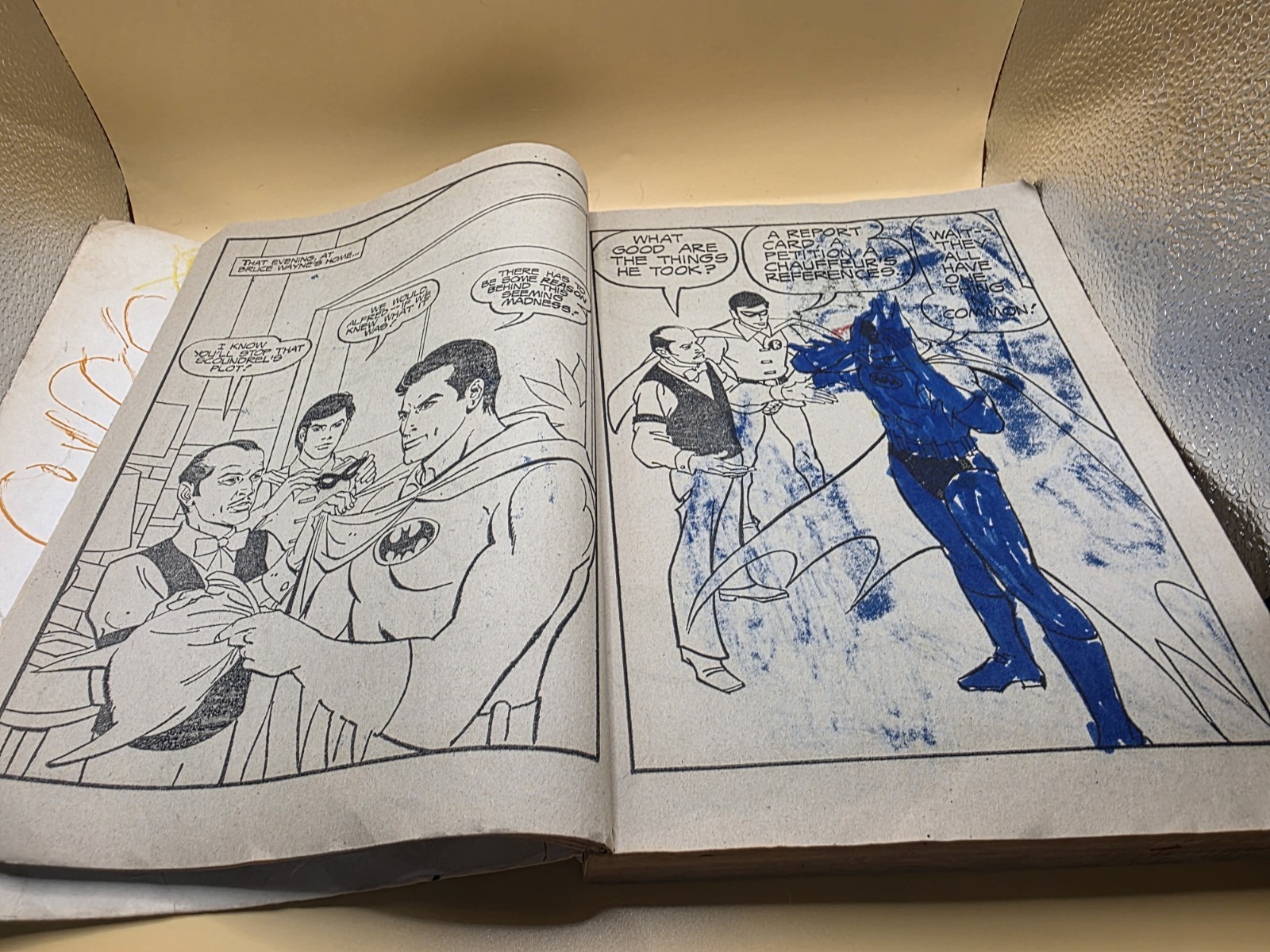 1980 Vintage Superheros 448 Page Big Big Book Coloring Activity Book Used