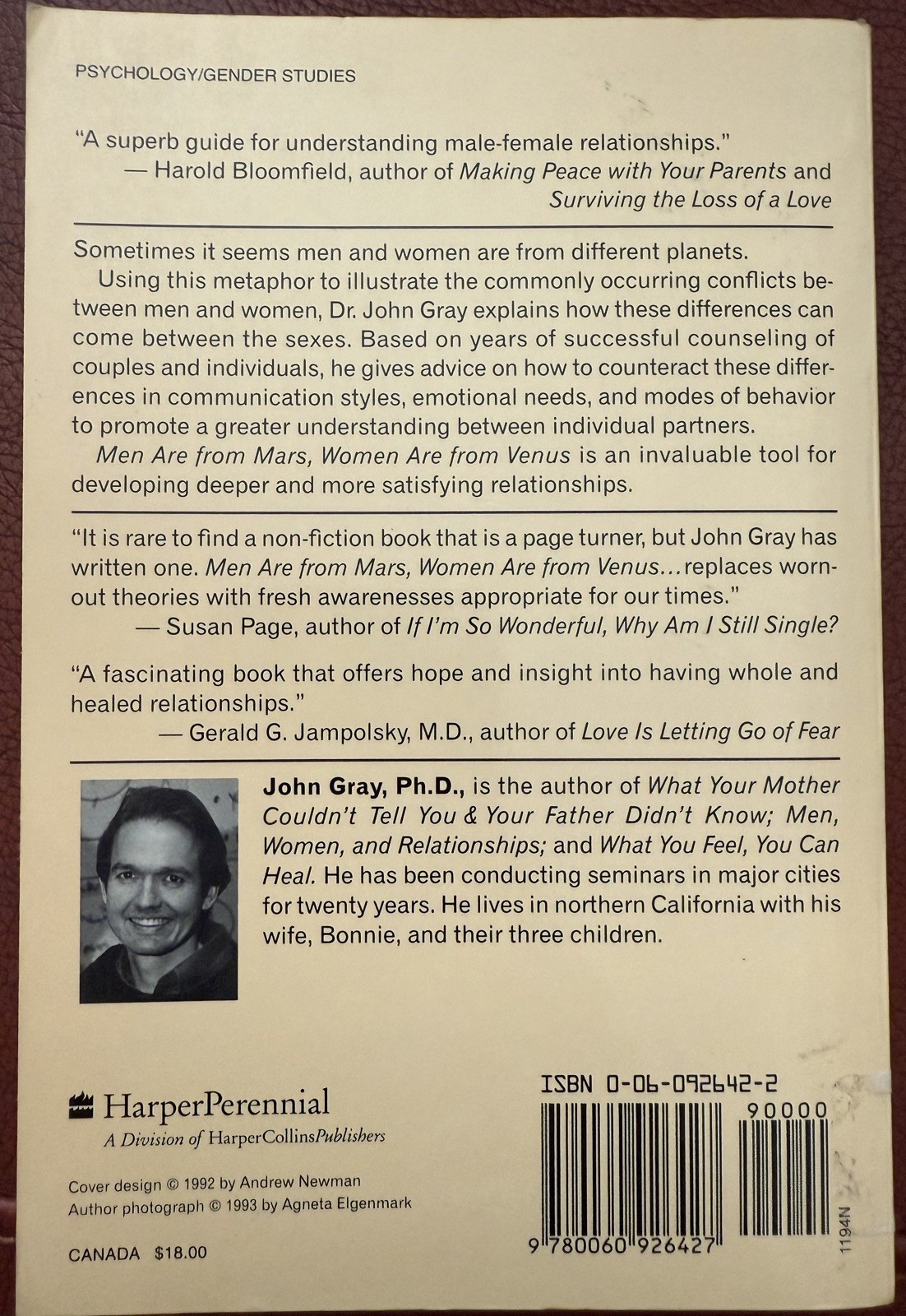 Men Are from Mars, Women Are from Venus : The Classic Guide to Understanding the