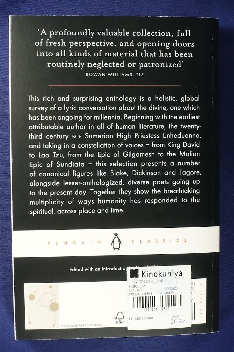 THE PENGUIN BOOK OF SPIRITUAL VERSE Kaveh Akbar 110 POETS ON THE DIVINE