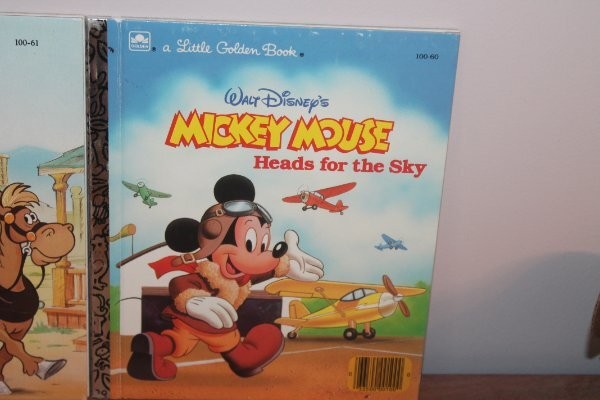 New Vintage Little Golden Book Mickey Mouse Heads for the Sky & Those were Days