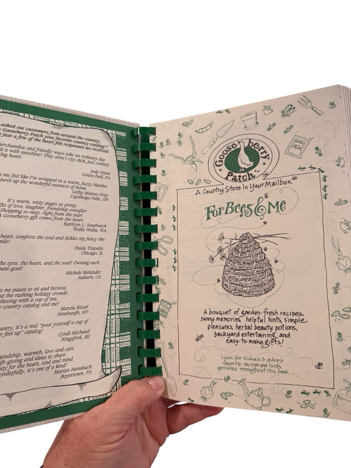 Gooseberry Patch For Bees & Me Spiral Bound Cookbook