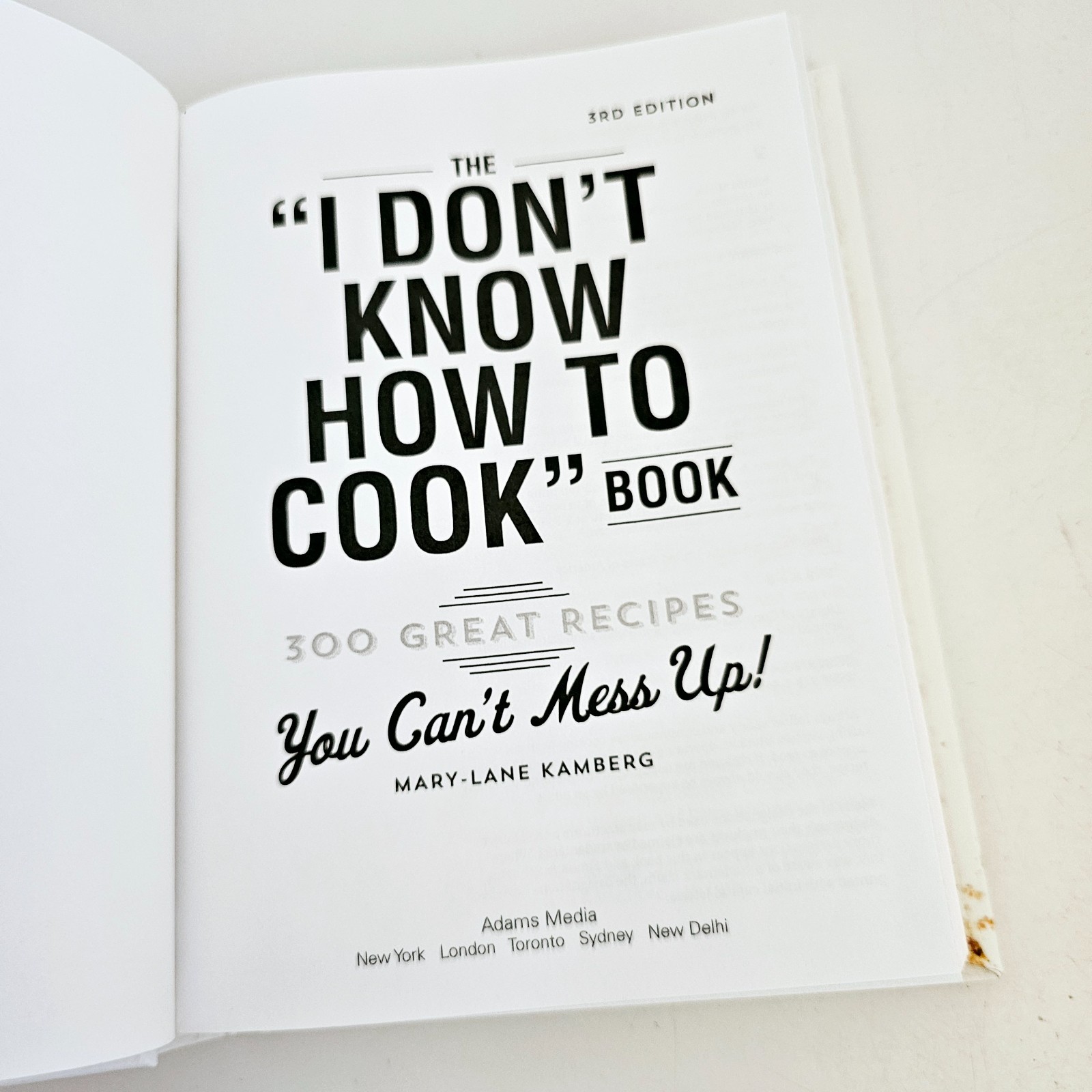 The I Don’t Know How to Cook Book Mary-Lane Kamberg 300 Easy Recipes 3rd Edition