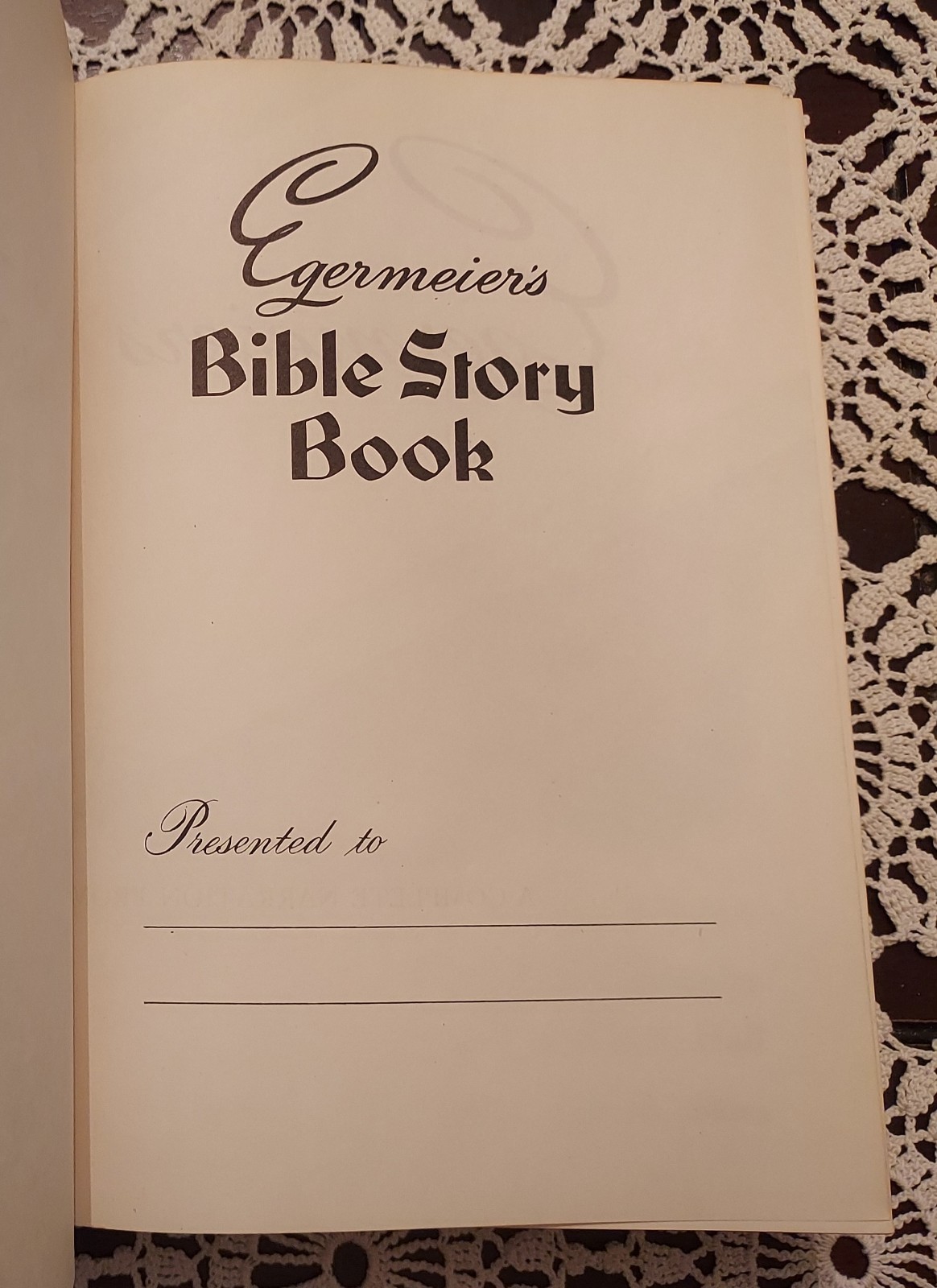 Vintage 1955 Egermeier’s Illustrated Bible Story Book Hardcover Christian