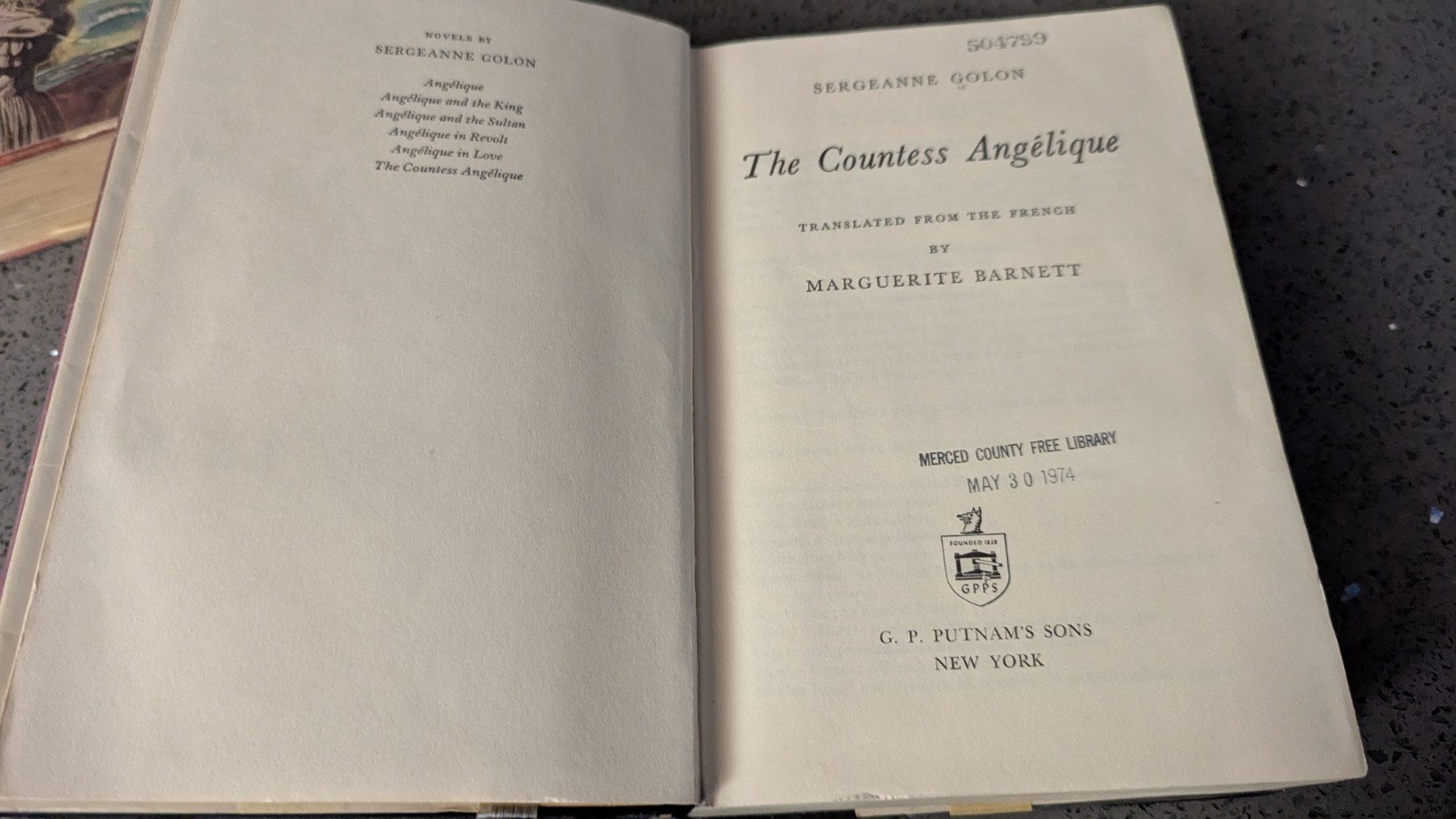 3 Lot: The Countess, Demon, Temptation of Angelique-Sergeanne Golon-Hardcover