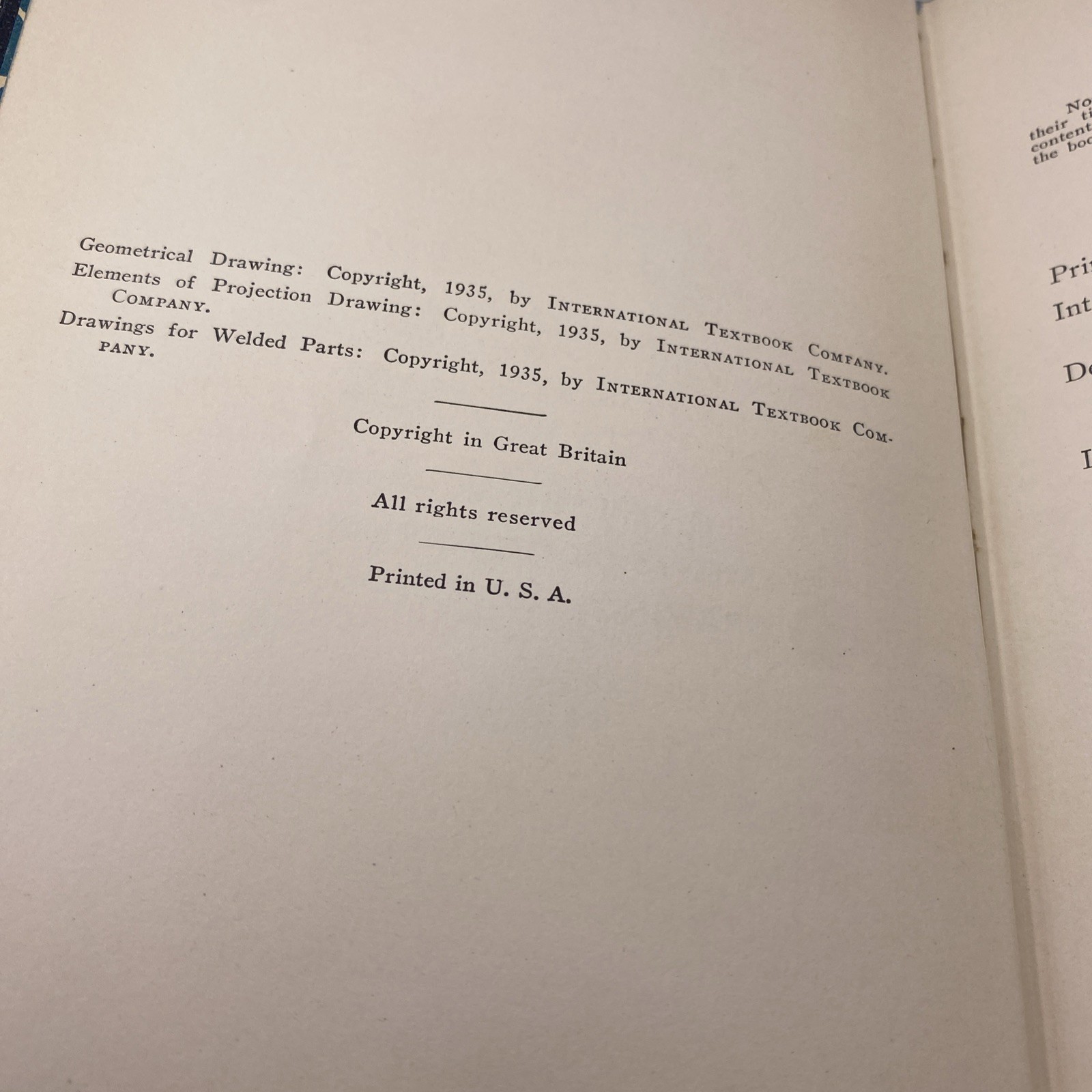 Mechanical Drawing Geometrical Drawing Trigonometry Slide Rule Logarithms 1935