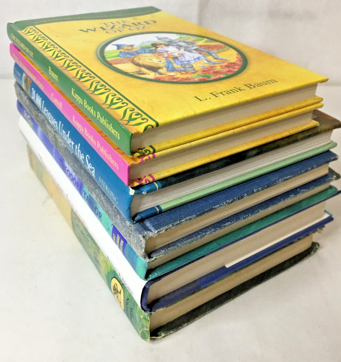 Classic Literature Lot of 7 – Wizard of Oz Alice 20,000 Leagues Cay Heidi Island