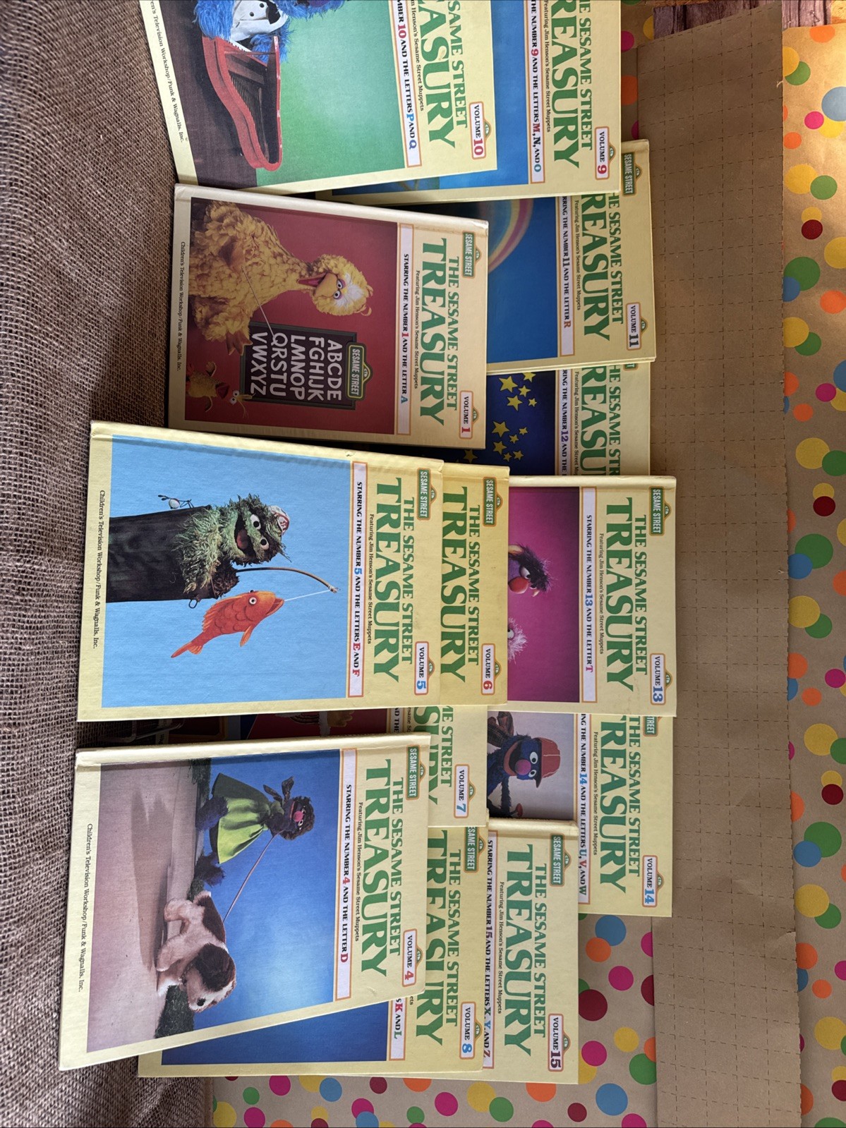 Sesame Street Treasury Book Set Vol 15 (minus 2.3.)1970s Funk & Wagnalls Vintage