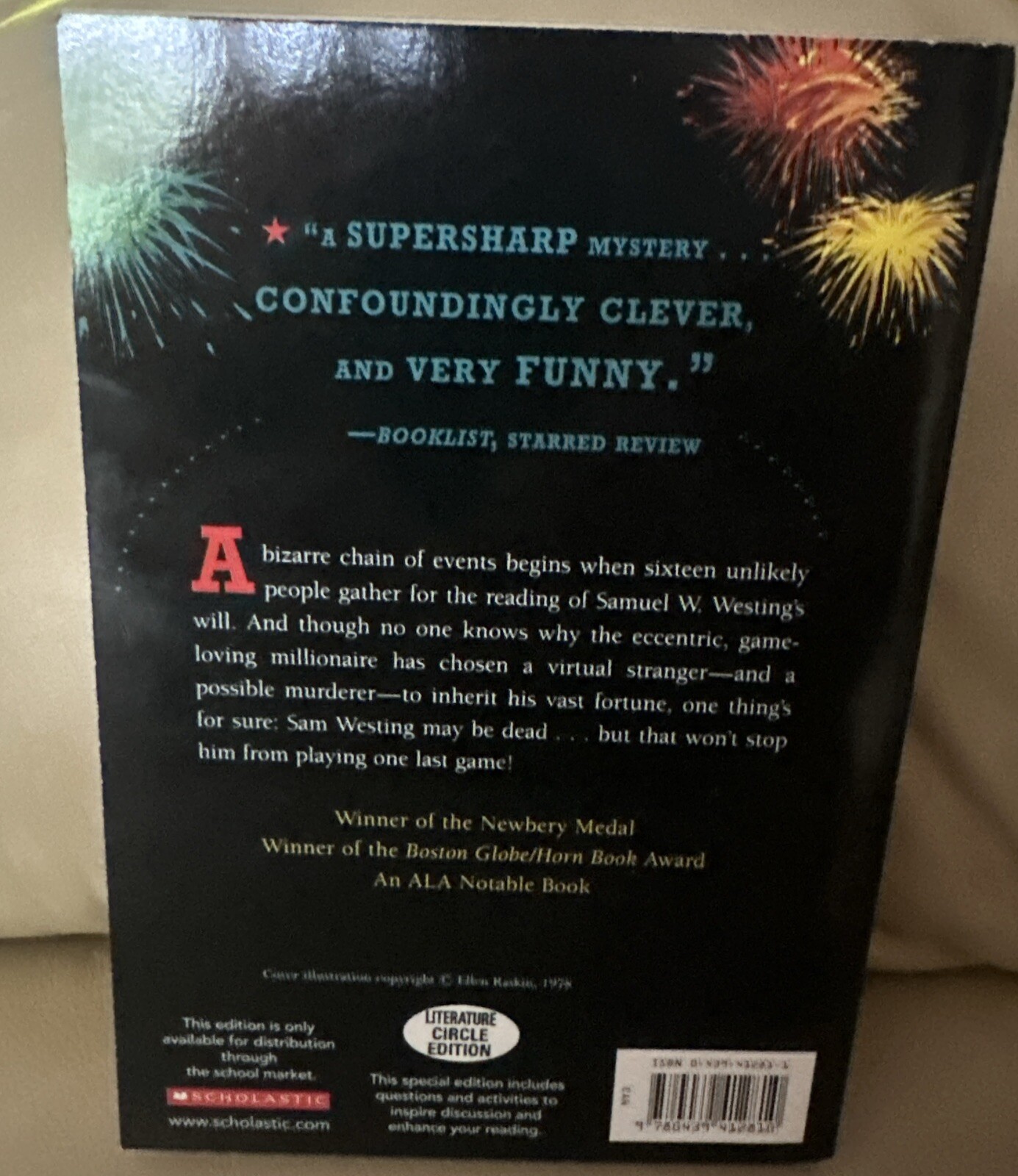 The Westing Game Winner of The Newberry Medal By Ellen Raskin-Scholastic Edition
