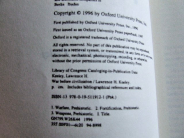 War Before Civilization The Myth of the Peaceful Savage by Lawrence Heeley 1996