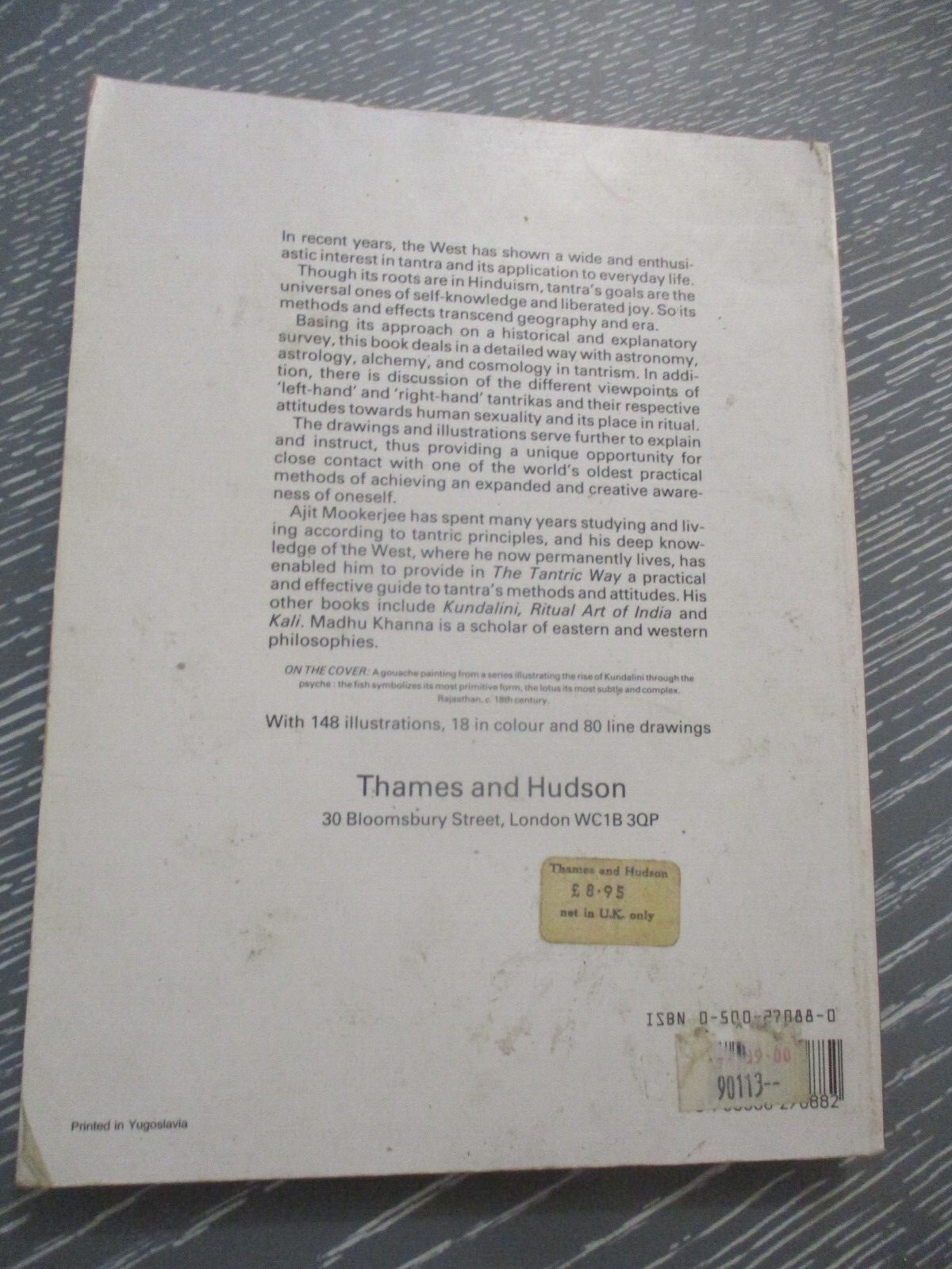 The Tantric way, Art, Science, Ritual, A. Mookerjee, paperback,English, UK, 1989