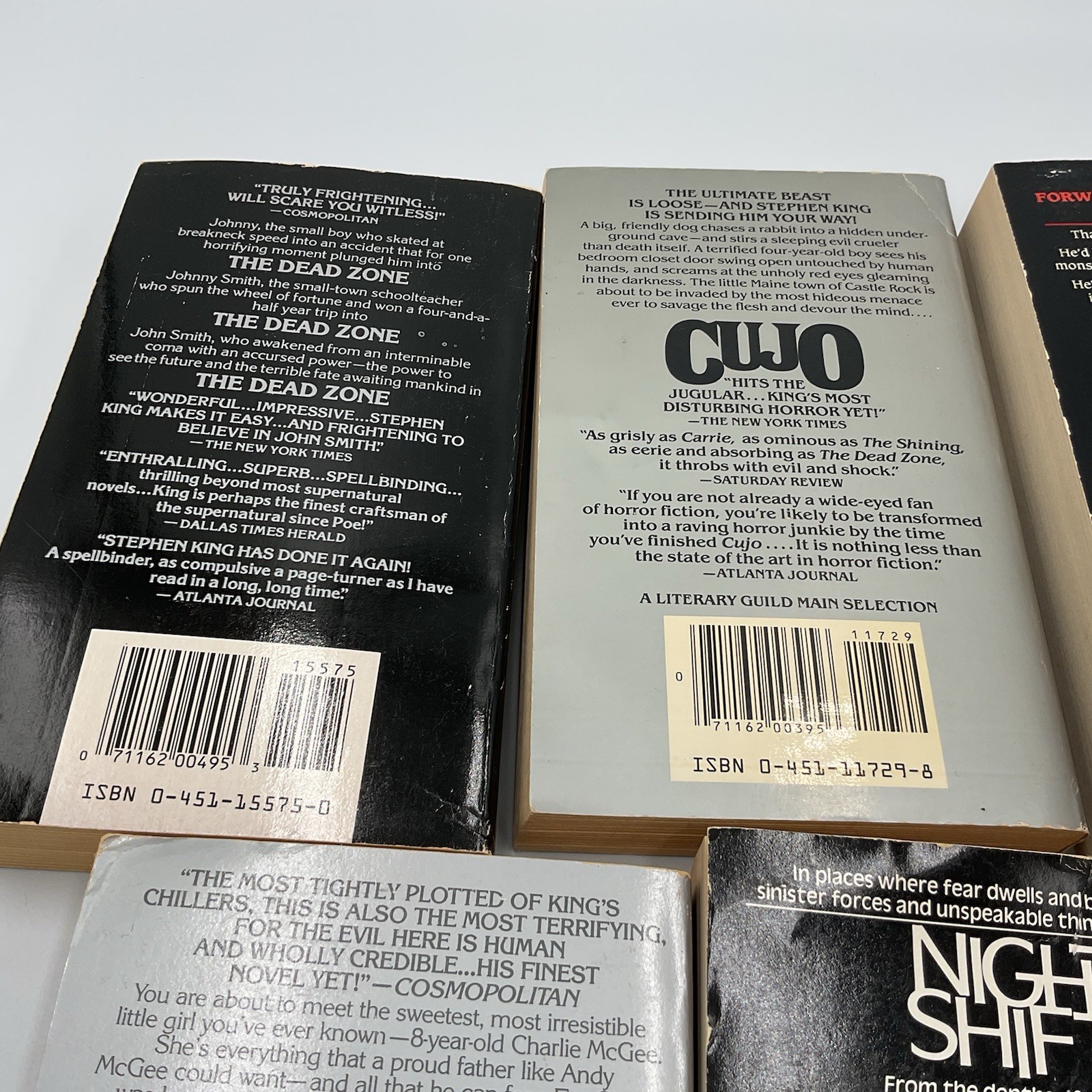 Stephen King Paperback Signet Lot Dead Zone Cujo Night Shift Dark Half Firestart
