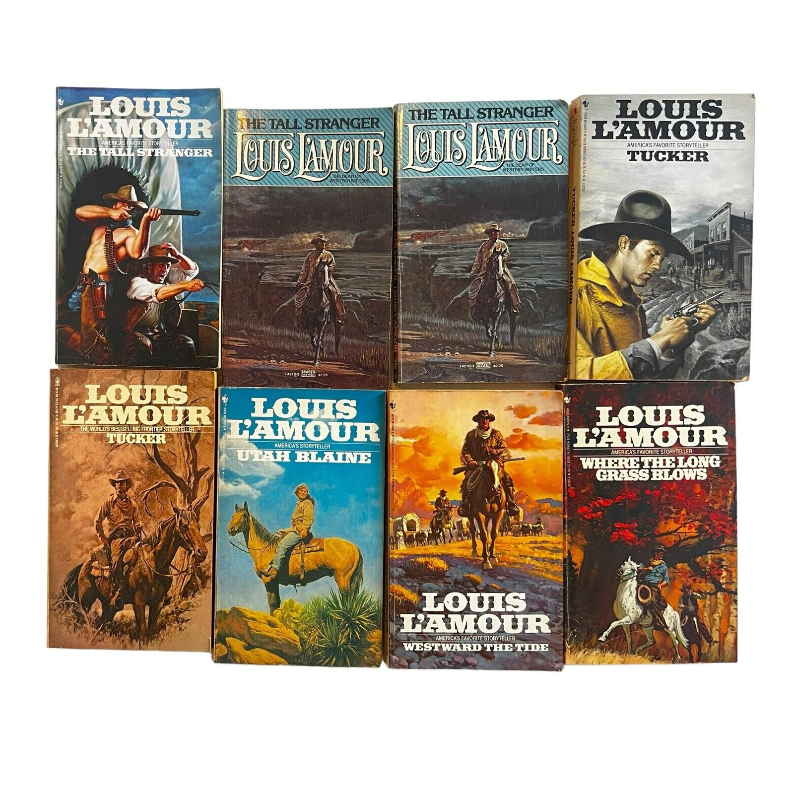 Set of 55 Louis Lamour Paperback Mixed Titles, Various Conditions, All Readable