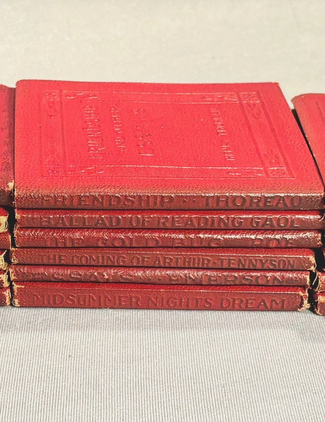 Antique Little Leather Library Miniature Books – Choose Your Title – Red Series