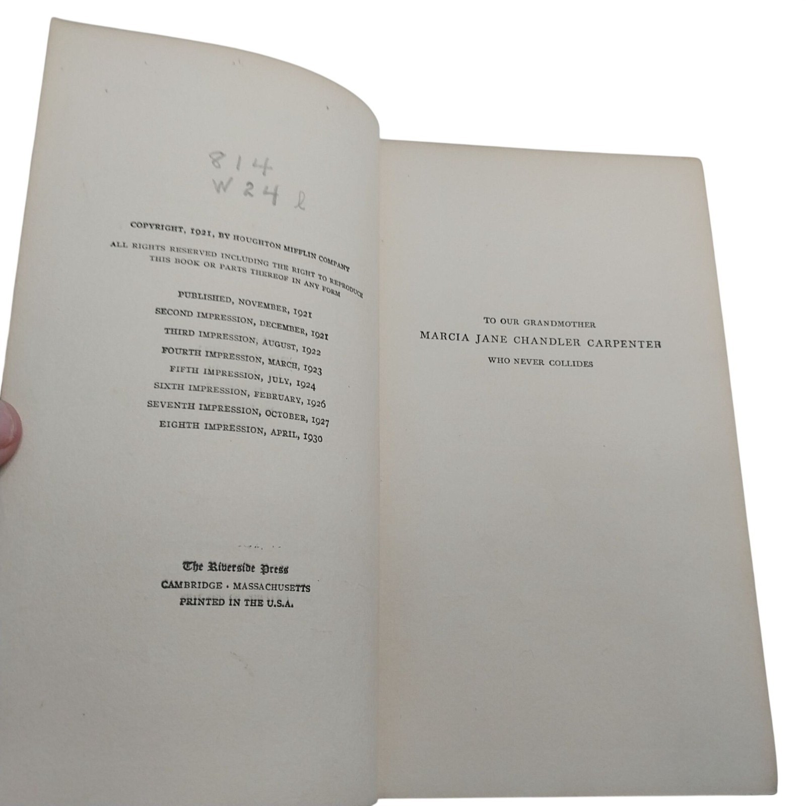 Life’s Minor Collisions By Frances & Gertrude Warner 1930 8th Impression