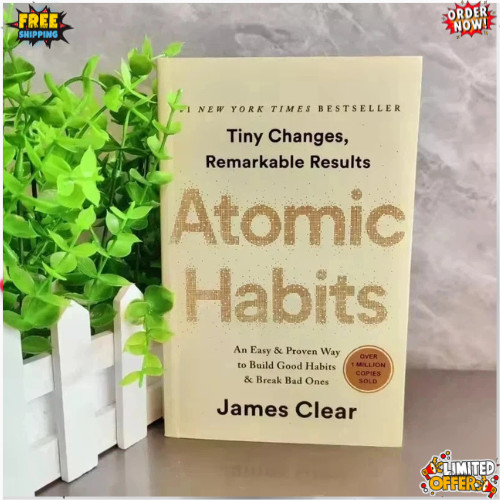*Atomic Habits* Paperback by James Clear Build Good Habits & Break Bad Ones..