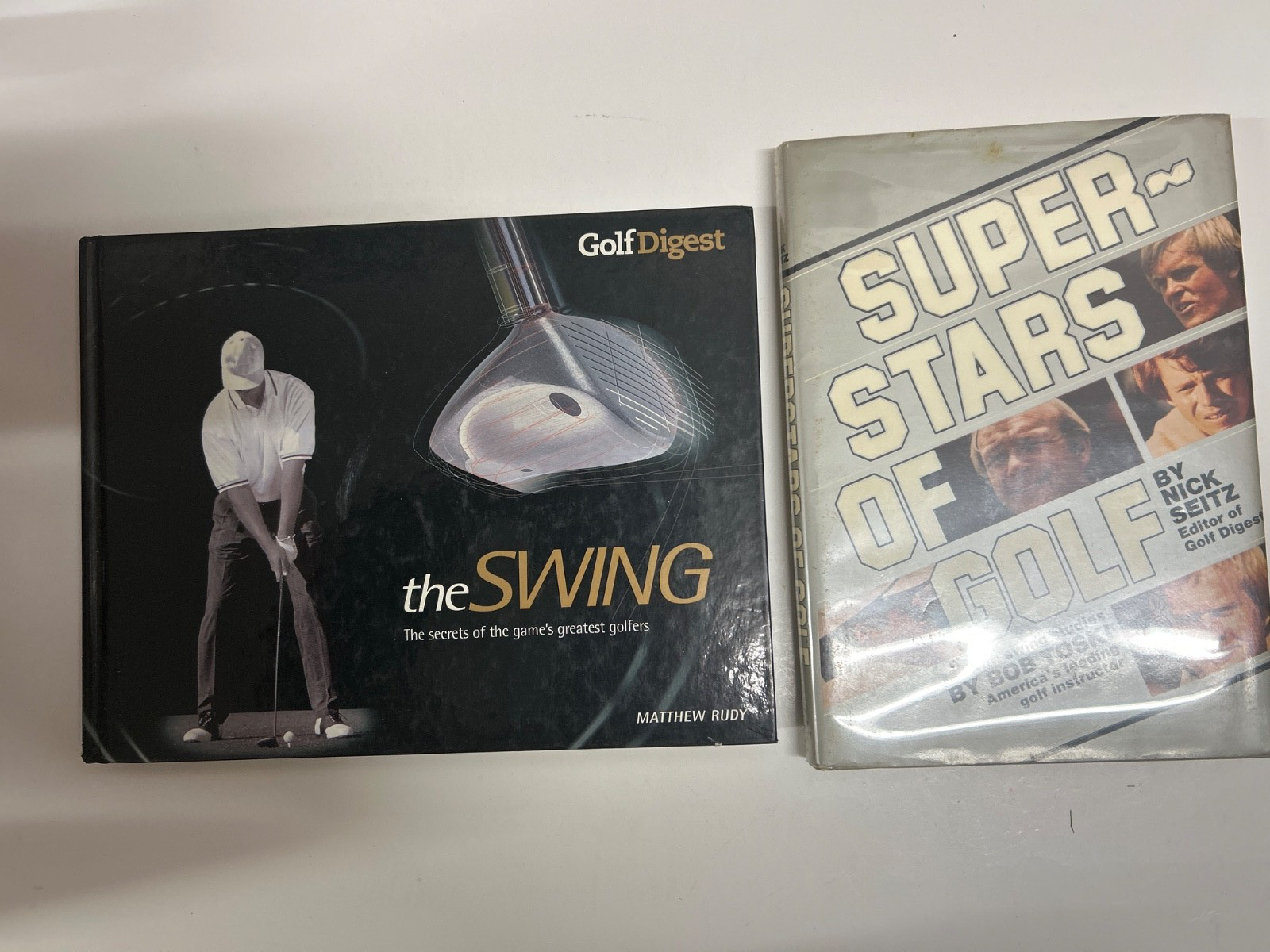 2 Vintage Golf Books „The Swing“ 2001 &“Super-Stars of Golf“ 1978