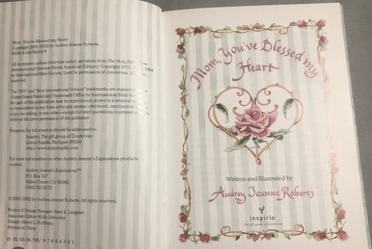 Mom, You’ve Blessed My Heart Hardcover Audrey Jeanne Roberts