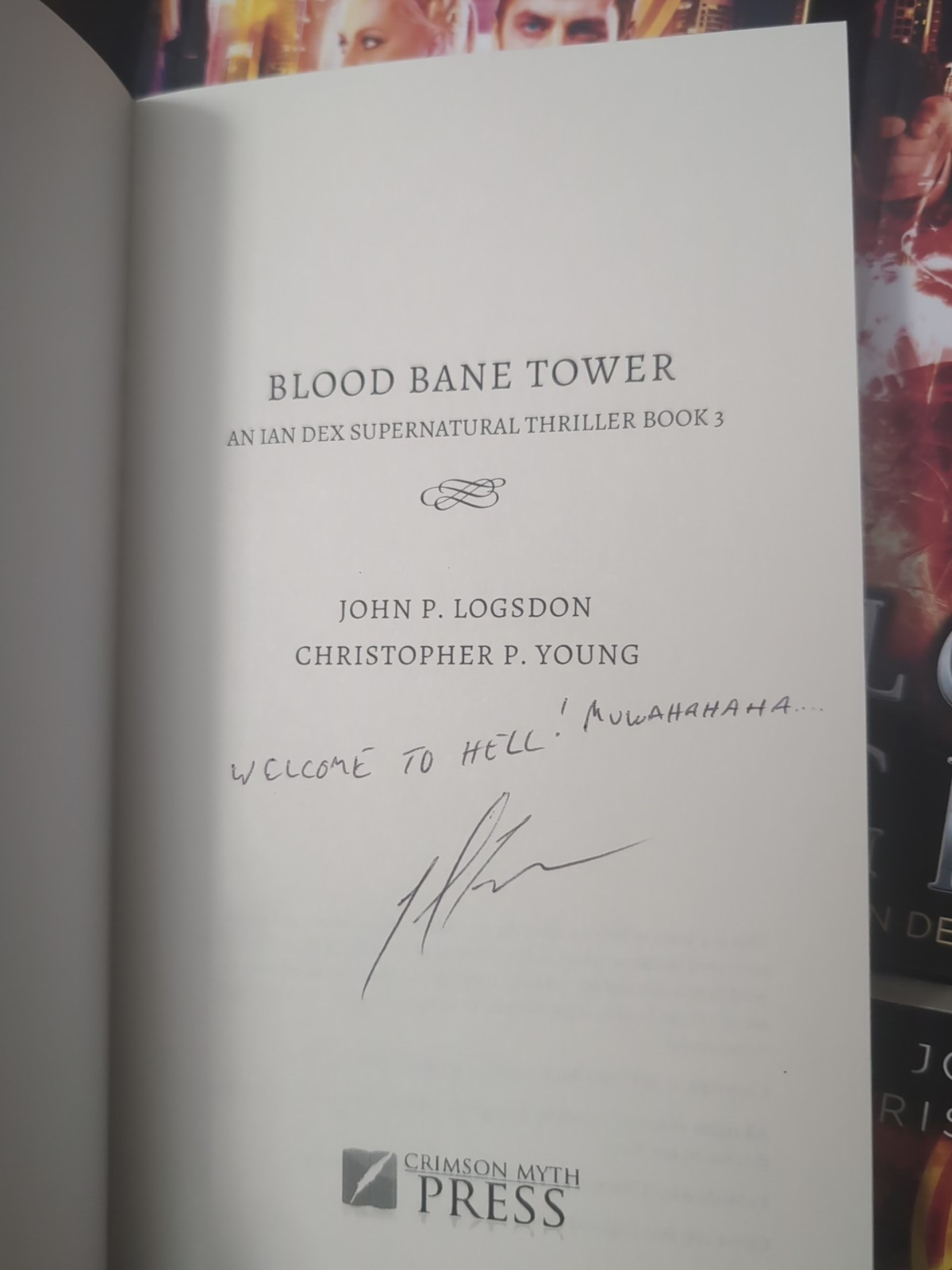 8 Signed Logsdon & Young Books in Limited Edition Box with PPD Badge & Card