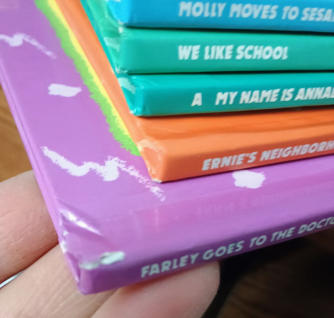 *1992-93* Lot of 7 Sesame Street Book Club Books – Shiny Hardcover – Very Good