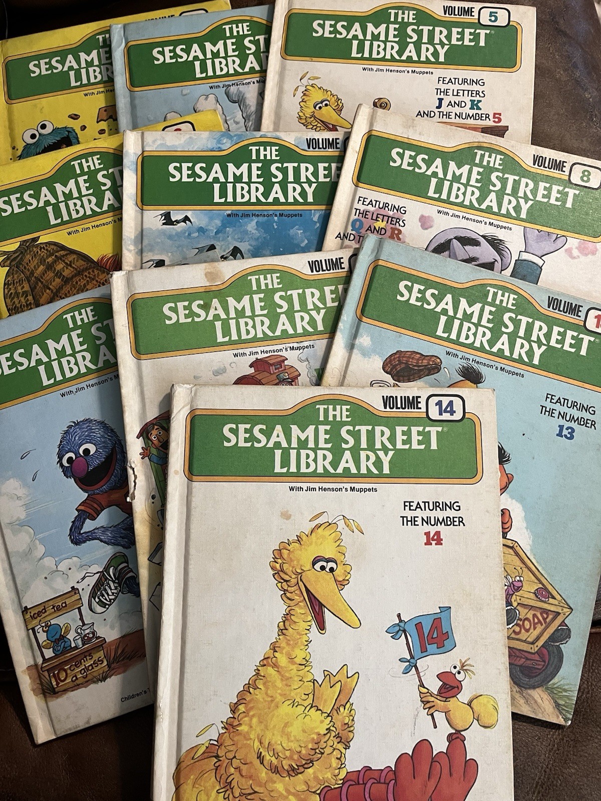 THE SESAME STREET LIBRARY – 10 Books 1979 Includes – 3,4,5,6,7,8,10,12,13,14