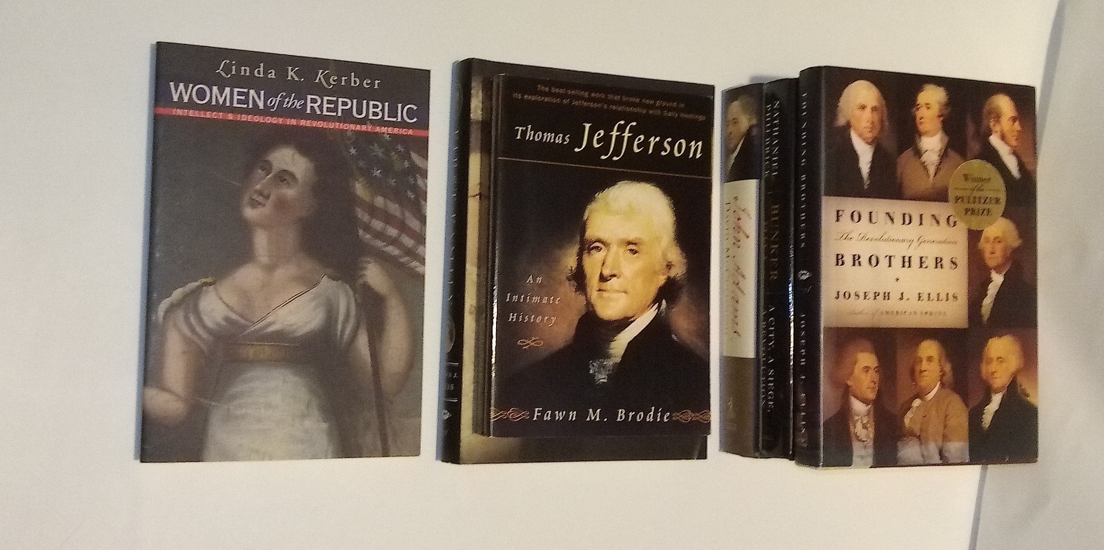 Book Mixed Lot of 6 Founding Fathers America Thomas Jefferson John Adams Bunker