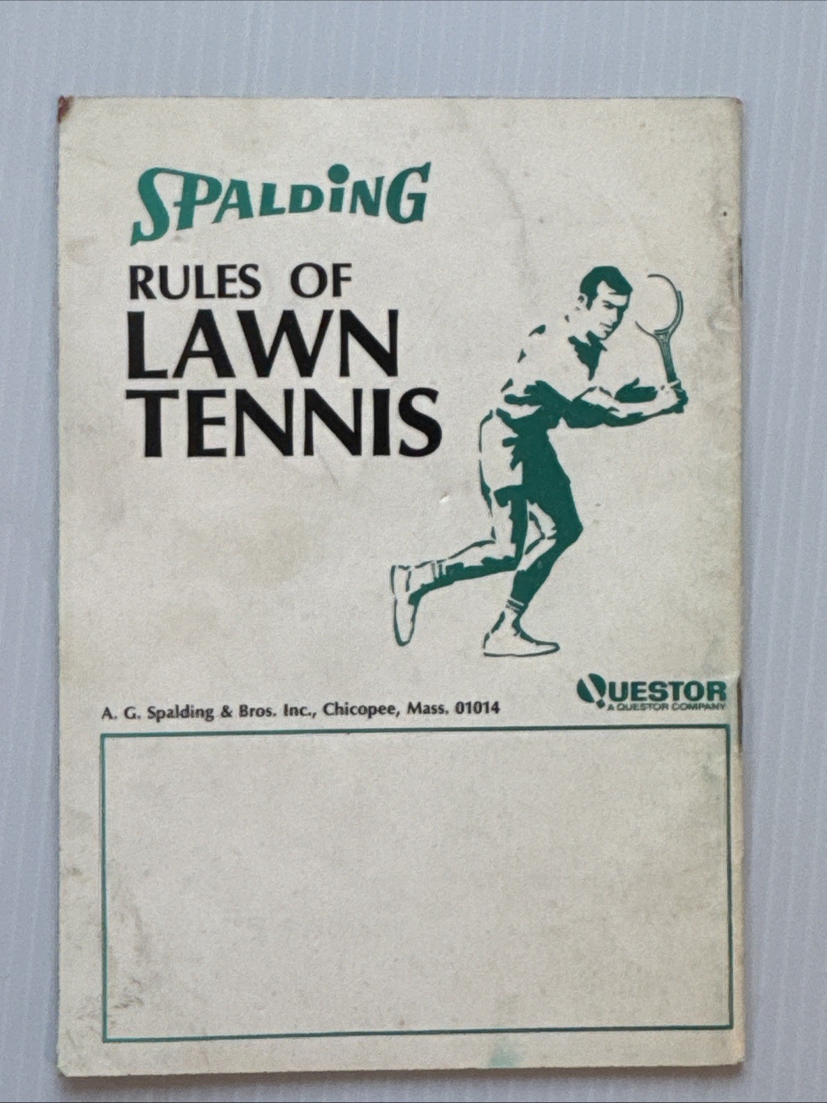 1970 Spalding Rules of Lawn Tennis Cases and Decisions Booklet 4.5″ x 6.5″ USLTA
