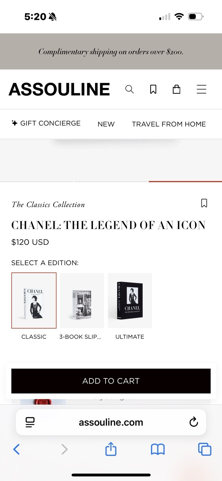 Assouline CHANEL: The Legend of an Icon Hardcover Illustrated Book