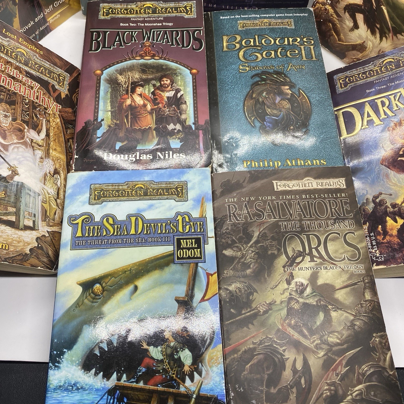 Forgotten Realms Book Lot 10 R.A. Salvatore Mel Odom Douglas Niles Paperback
