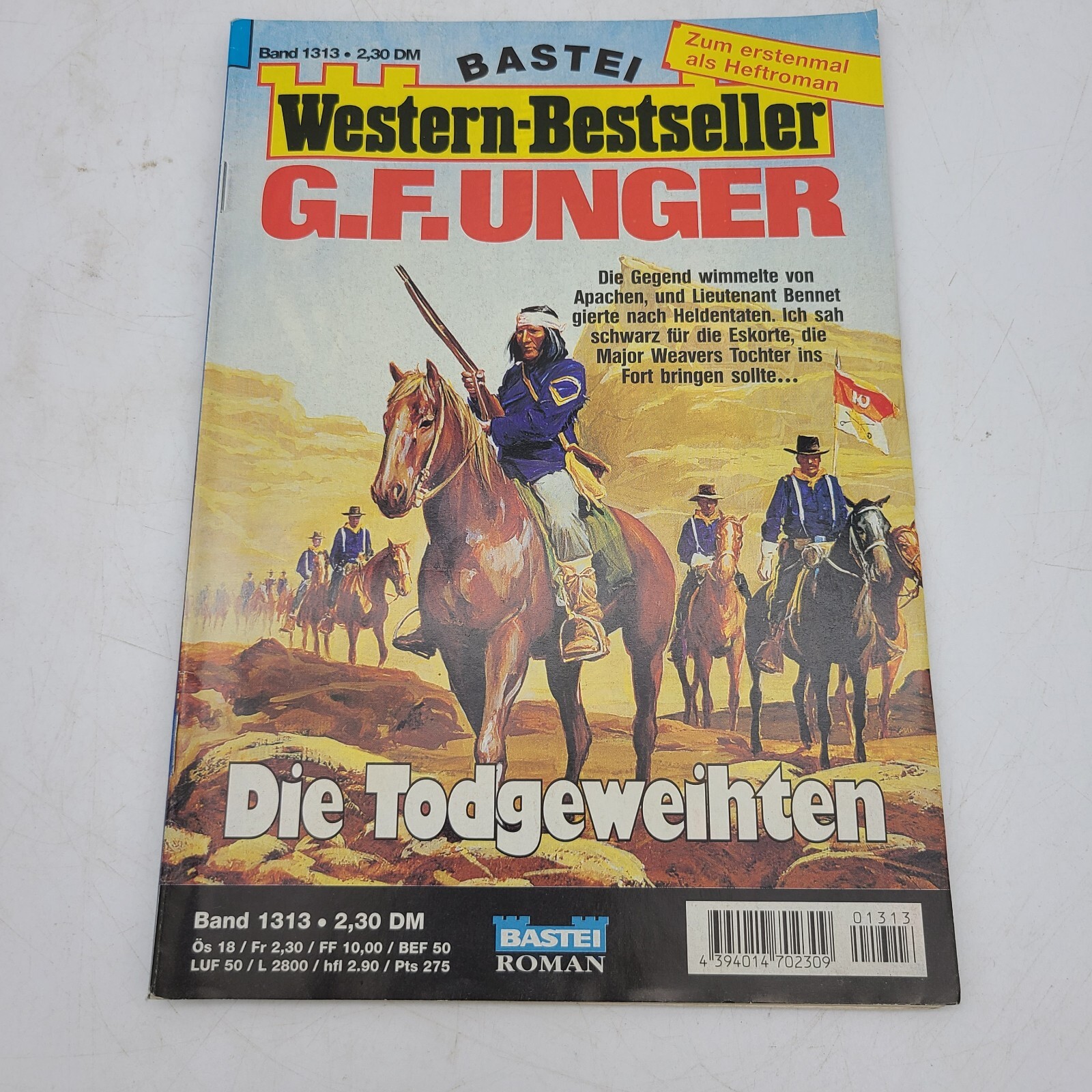 Die Todgeweihten BASTEI G.F Unger Pulp Fiction German Booklet Apache Indian