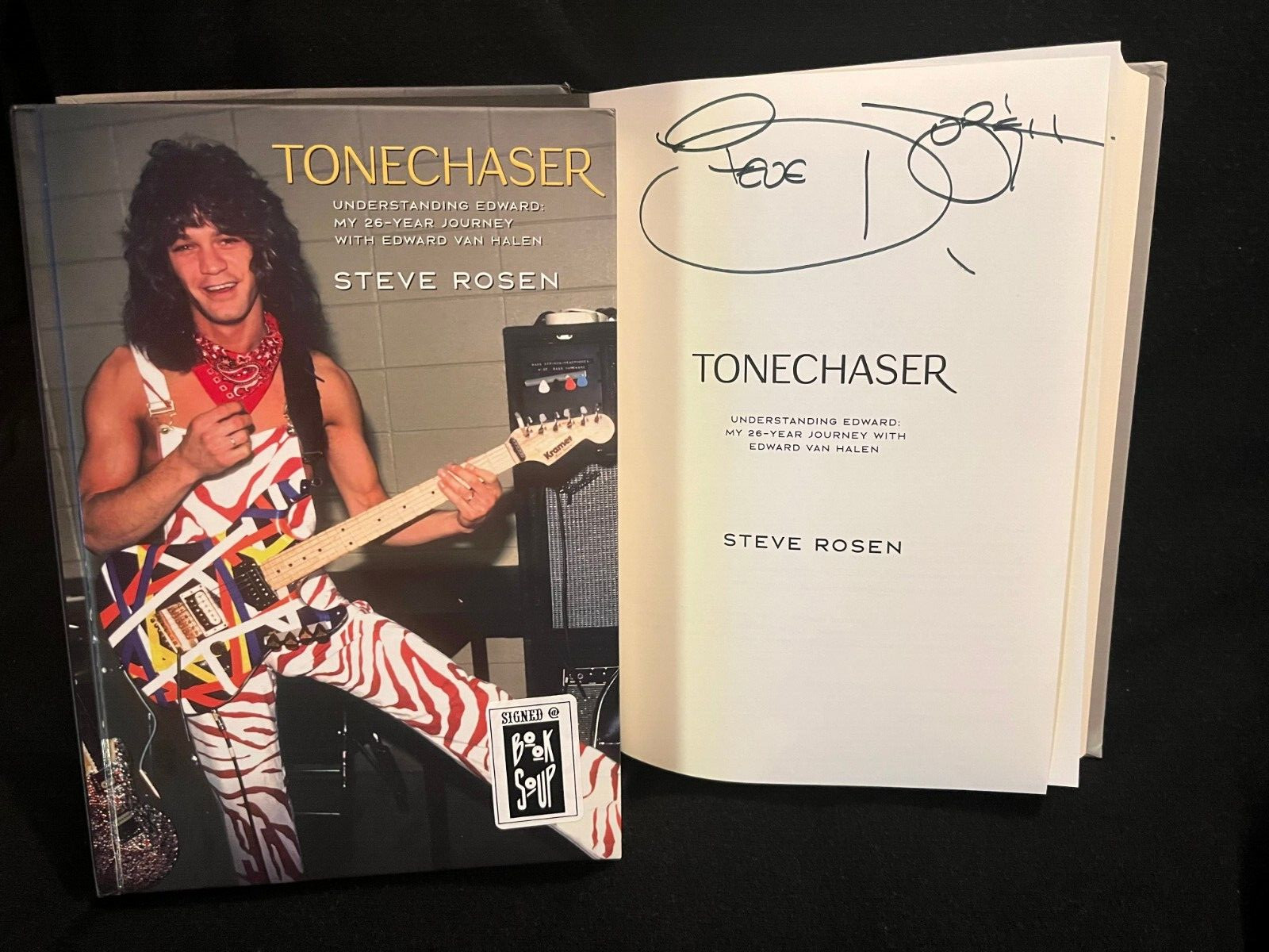 Steve Rosen signed Tonechaser HC book My 26 Year Journey with Edward Van Halen
