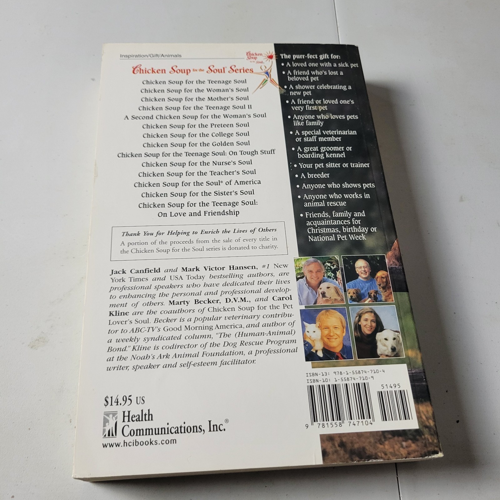 Chicken Soup for the Dog and Cat Lovers Soul Paperback 1999