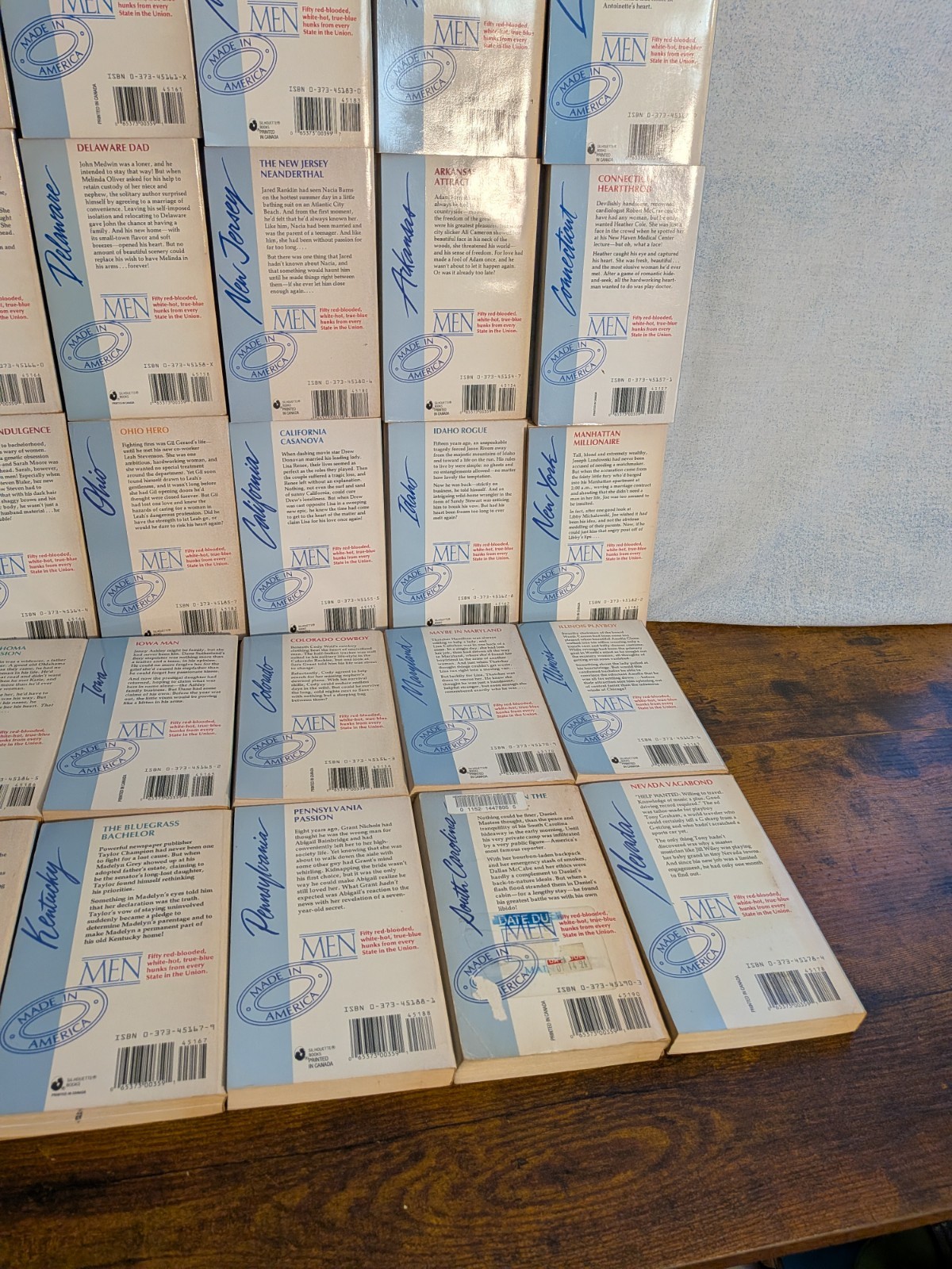 Silhouette Men Made In America Book Lot Of 34 Romance Paperbacks Mixed Authors