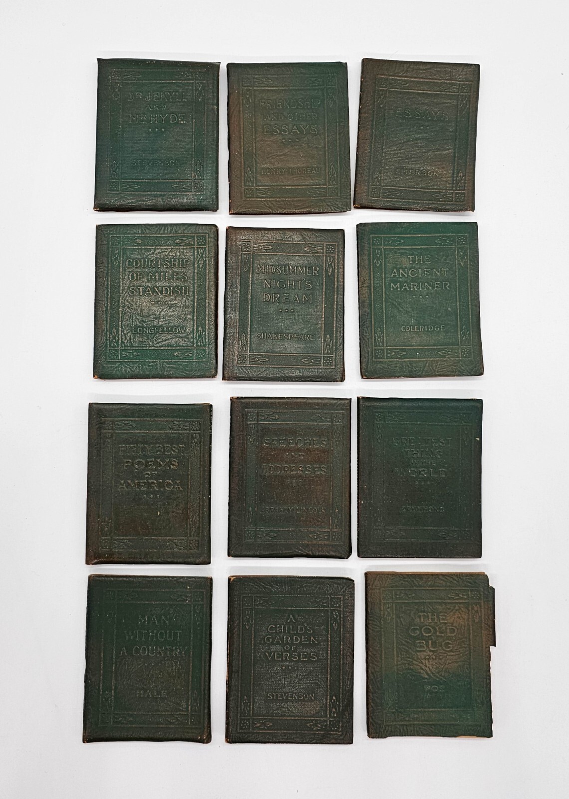 Little Leather Library Books Green Cover Man Without A Country by Hale