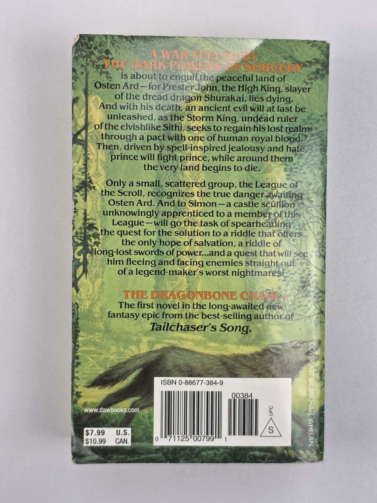 The Dragonbone Chair Tad Williams Book One Memory Sorrow and Thorn 1989