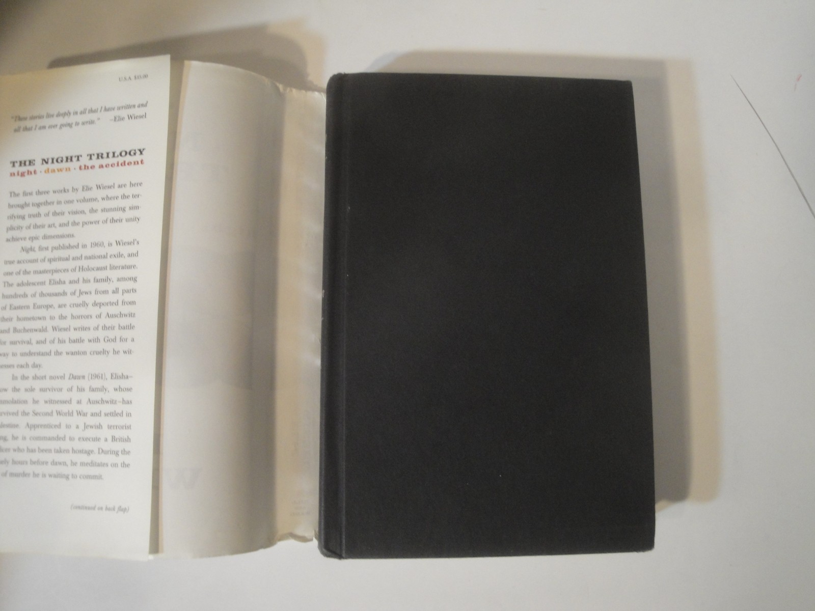 THE NIGHT TRILOGY: NIGHT / DAWN / THE ACCIDENT By Elie Wiesel Hardcover