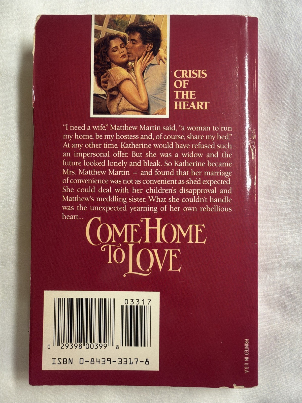 Come Home to Love by Joan Hohl (1992, Mass Market)