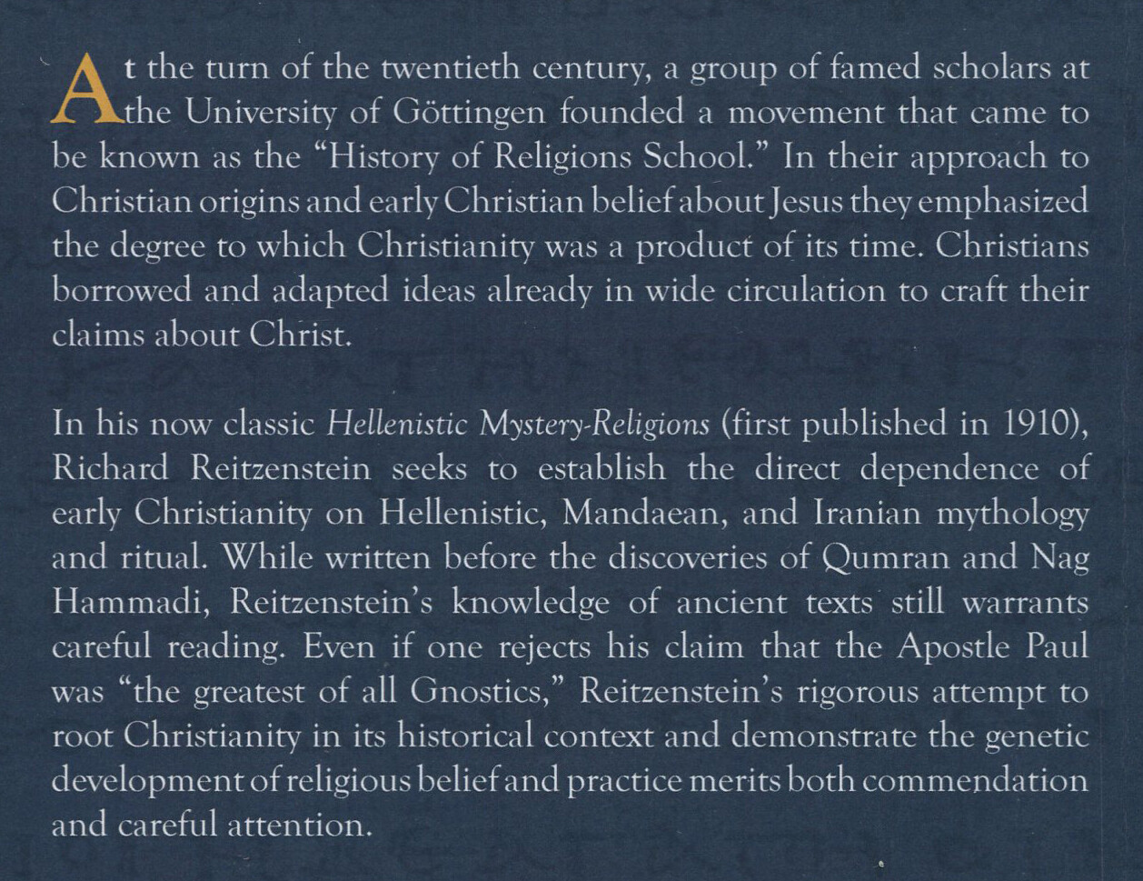 Hellenistic Mystery-Religions • Basic Ideas and Significance by Reitzenstein