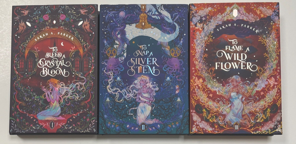 Midnight Whispers Crystal Bloom Trilogy Sarah A. Parker Signed Sprayed Edges NF