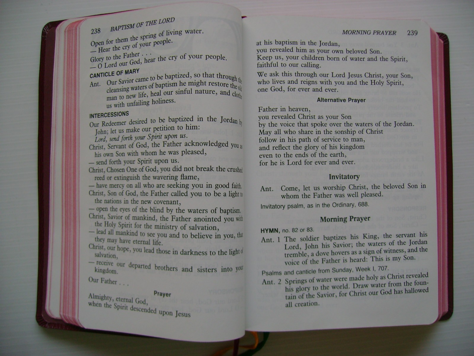 Christian Prayer Liturgy of the Hours Large Type Edition 1985 Catholic Book