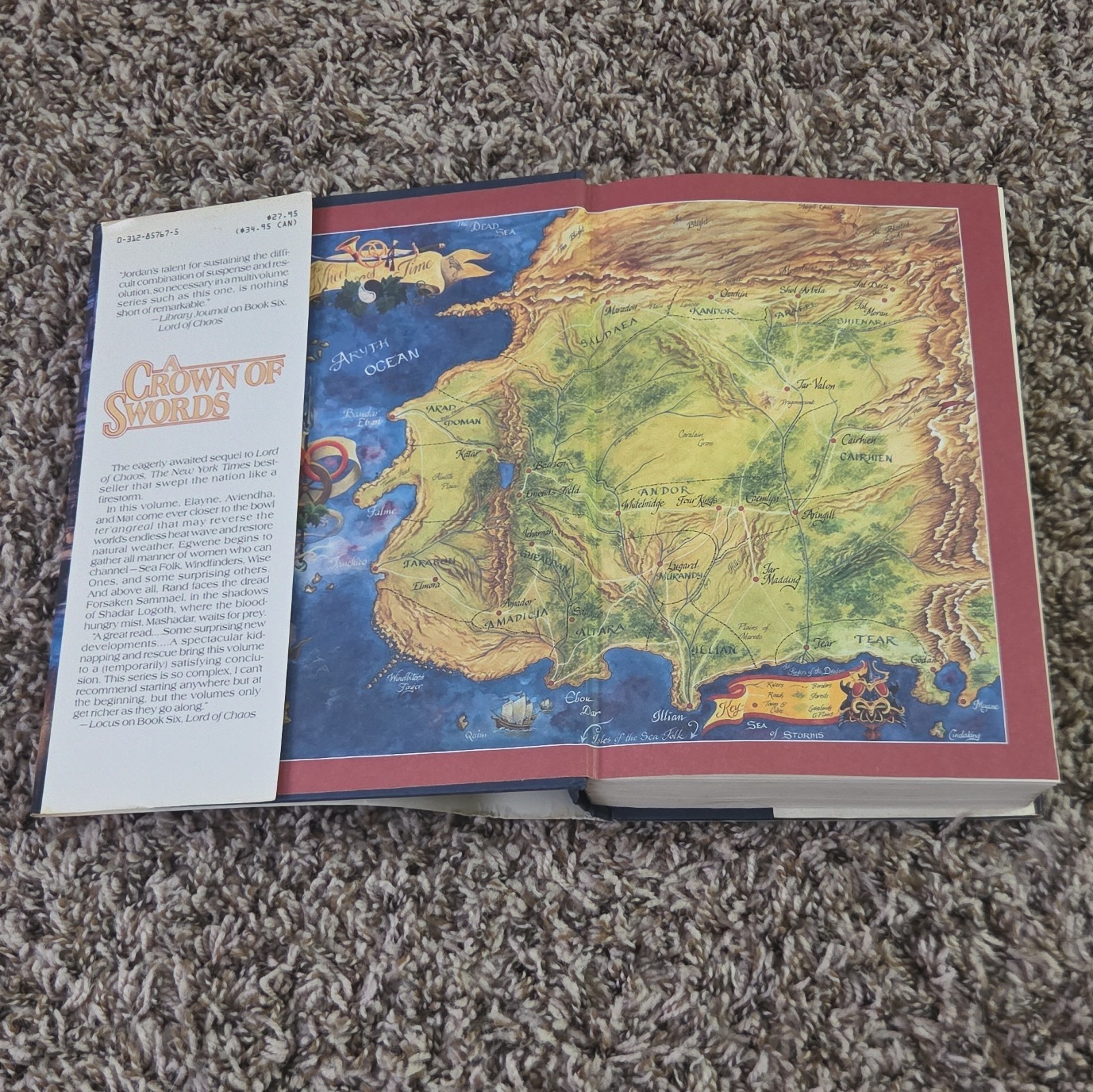 Robert Jordan A Crown of Swords Wheel of Time First Printing Hardcover