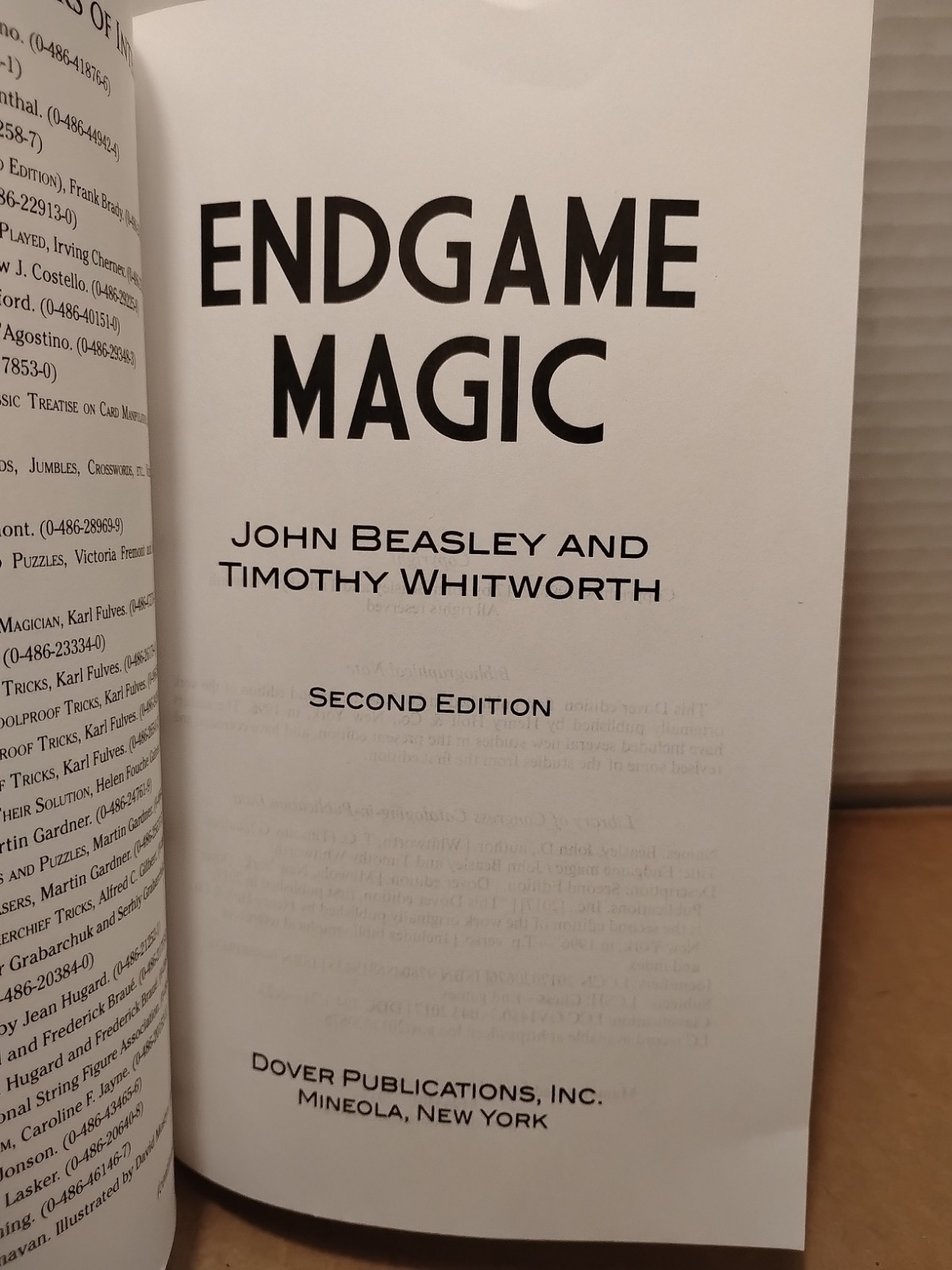 Endgame Magic by Timothy Whitworth & John Beasley – 2017 – 2nd Edition CHESS PB
