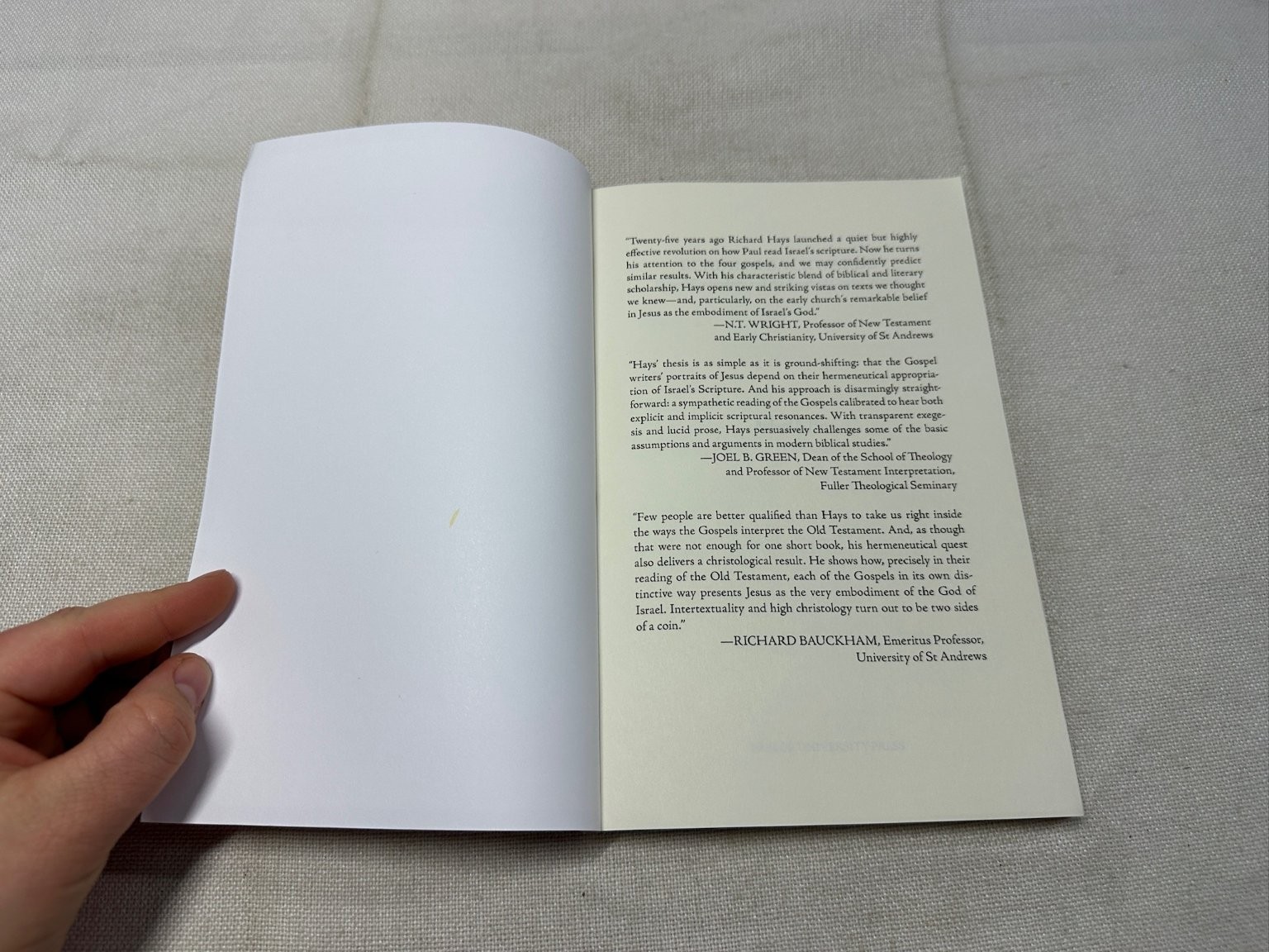 Reading Backwards Richard B. Hays 2014 Figural Christology Theology Baylor Press