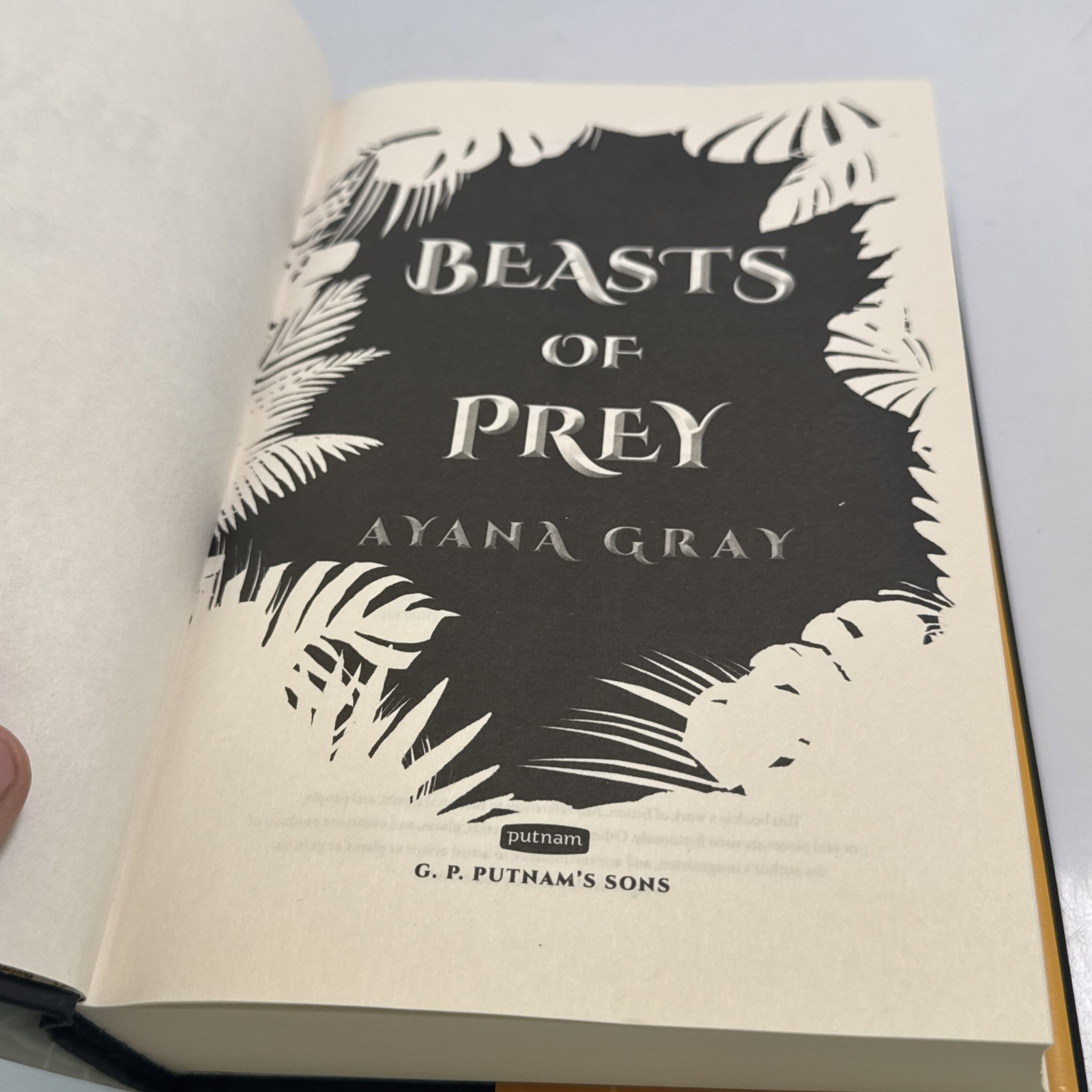 The Hunt Begins Beasts of Prey Ayana Gray Hardcover Book Excellent Clean